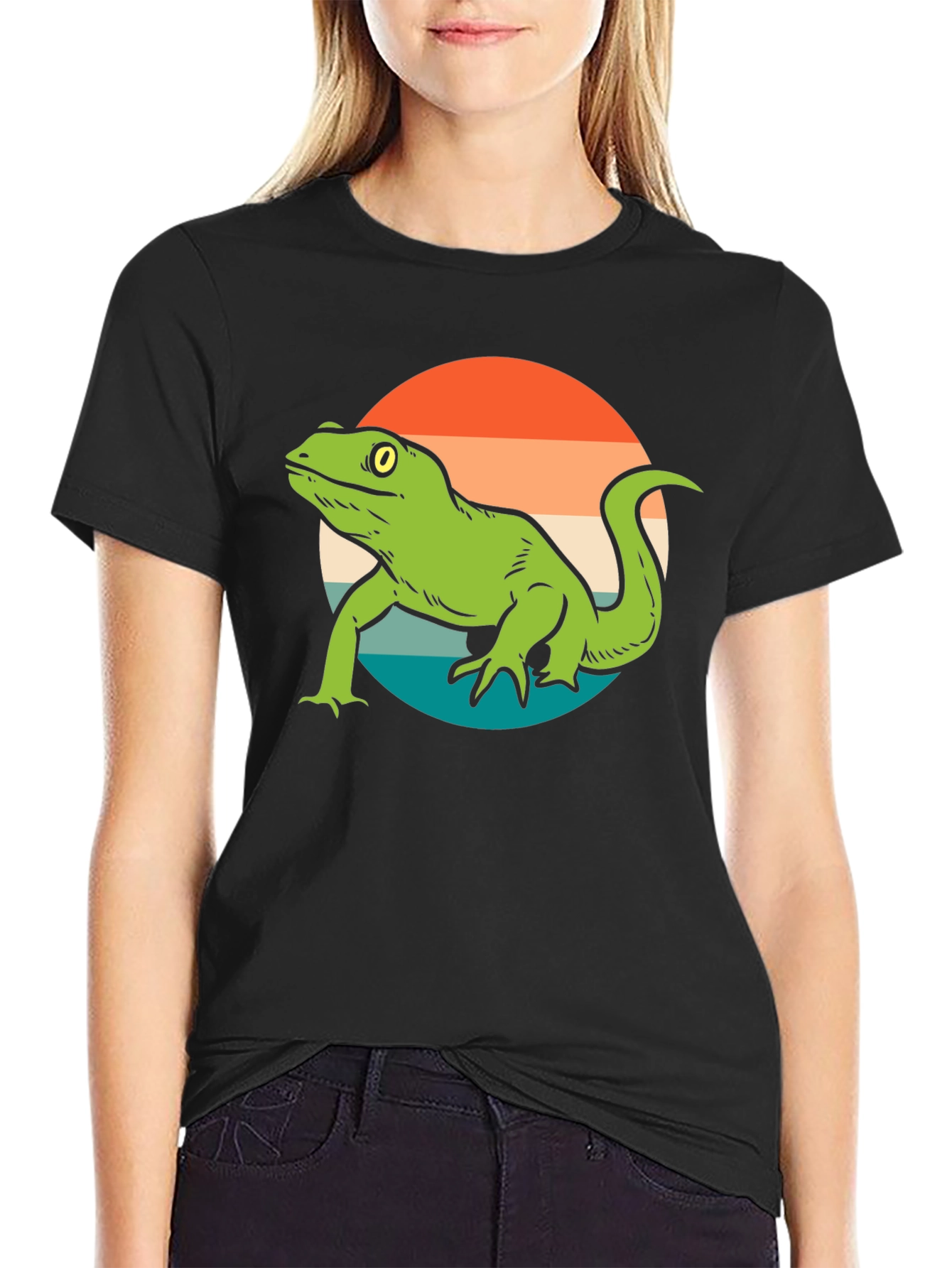 Retro Lizard Graphic T-Shirt