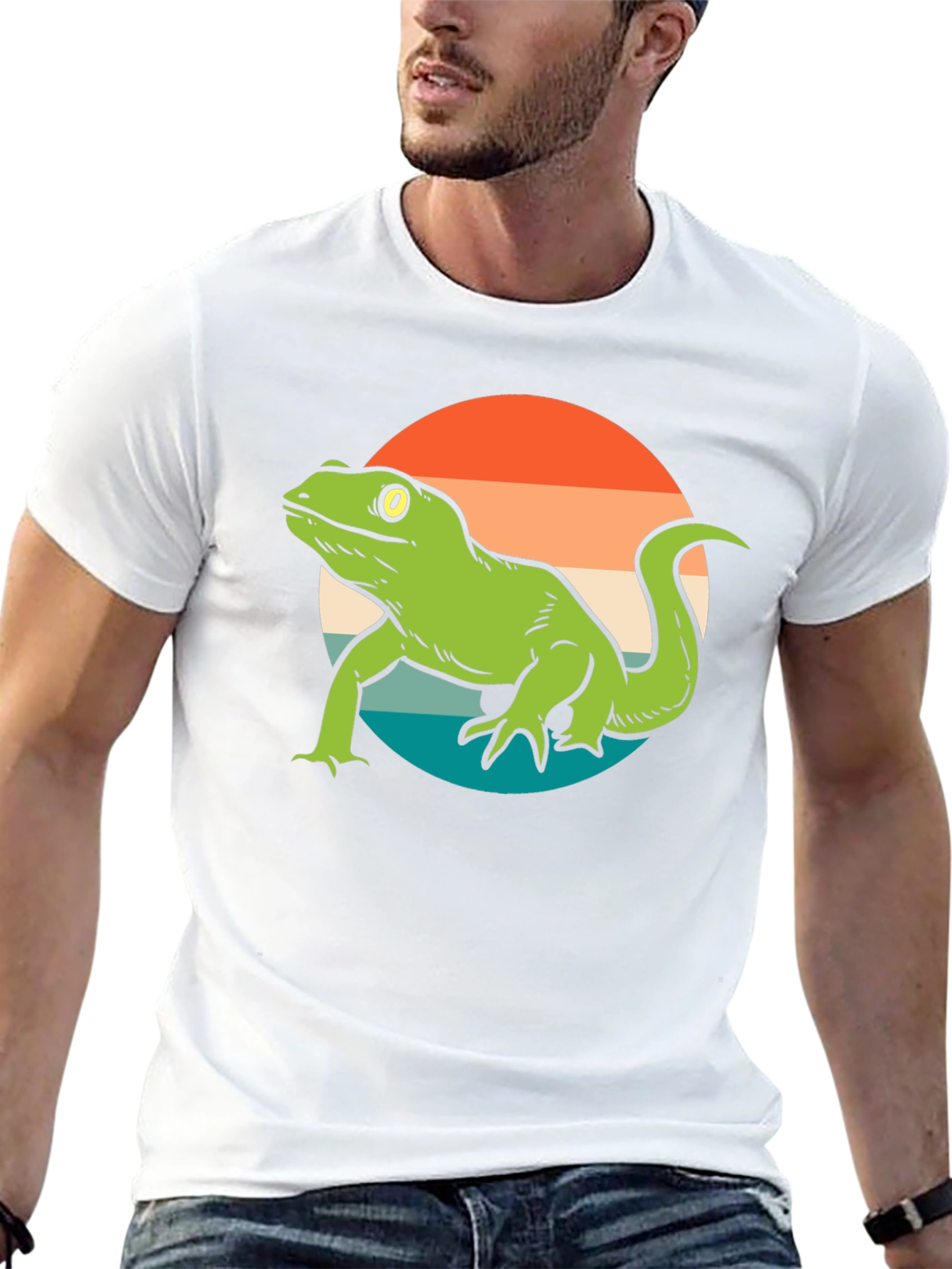 Retro Lizard Graphic T-Shirt