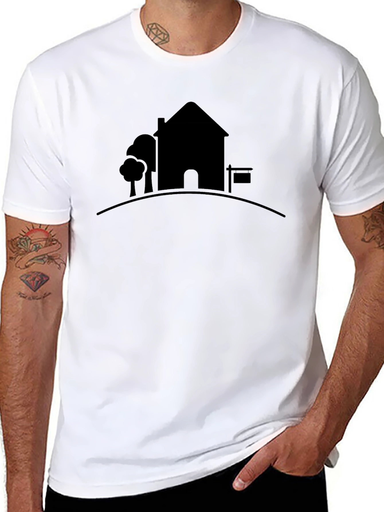 Modern Black House Graphic Tee - Unisex
