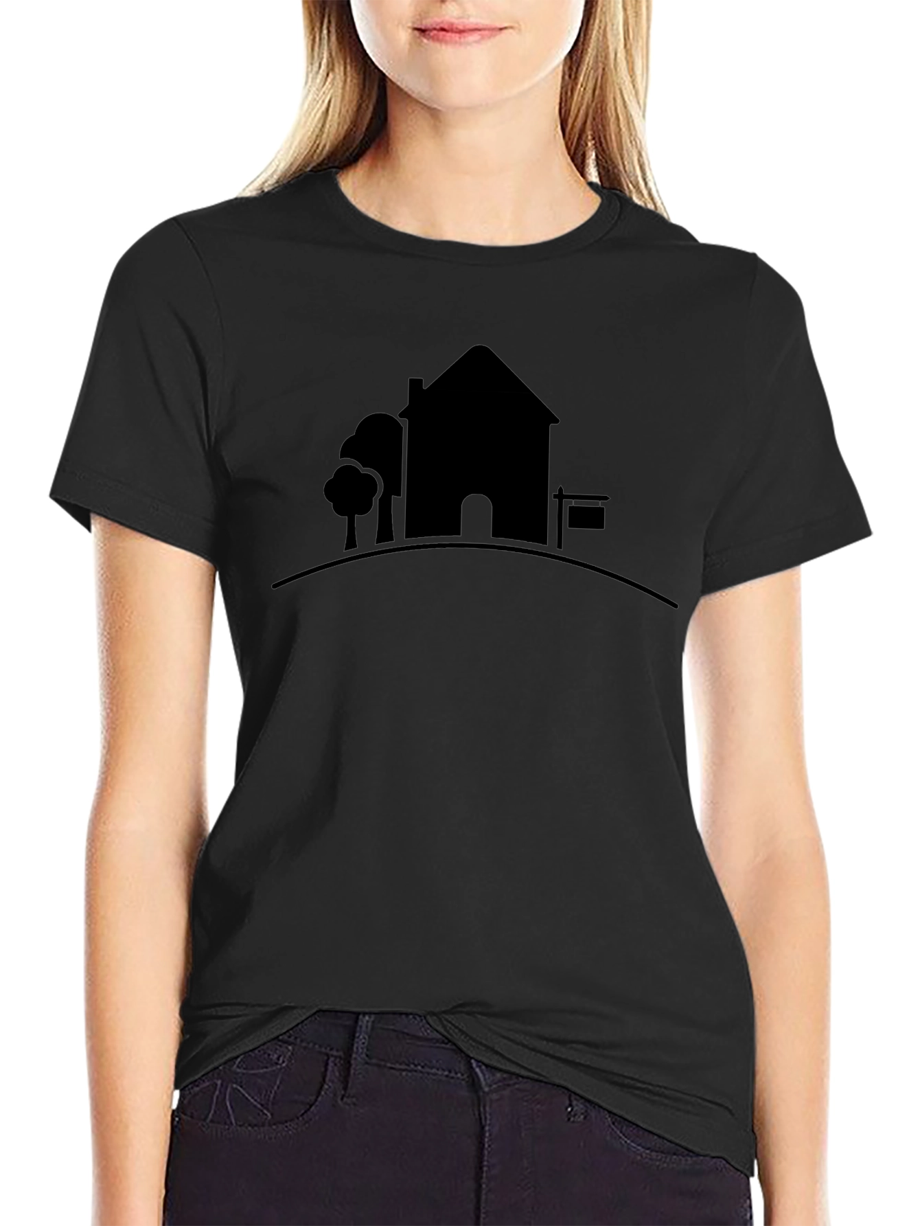Modern Black House Graphic Tee - Unisex
