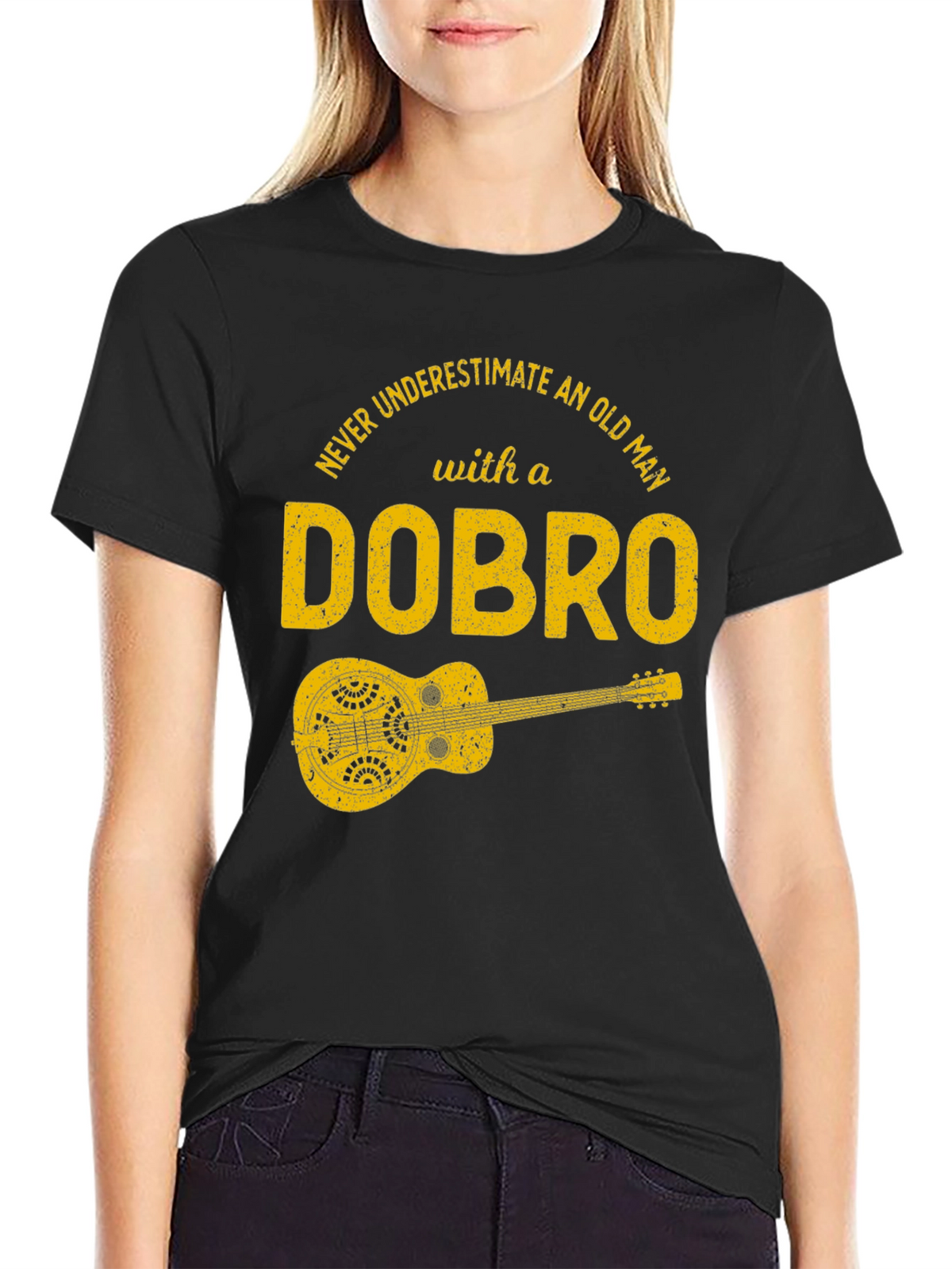 Dobro Old Man T-Shirt - Musicians Humor Tee