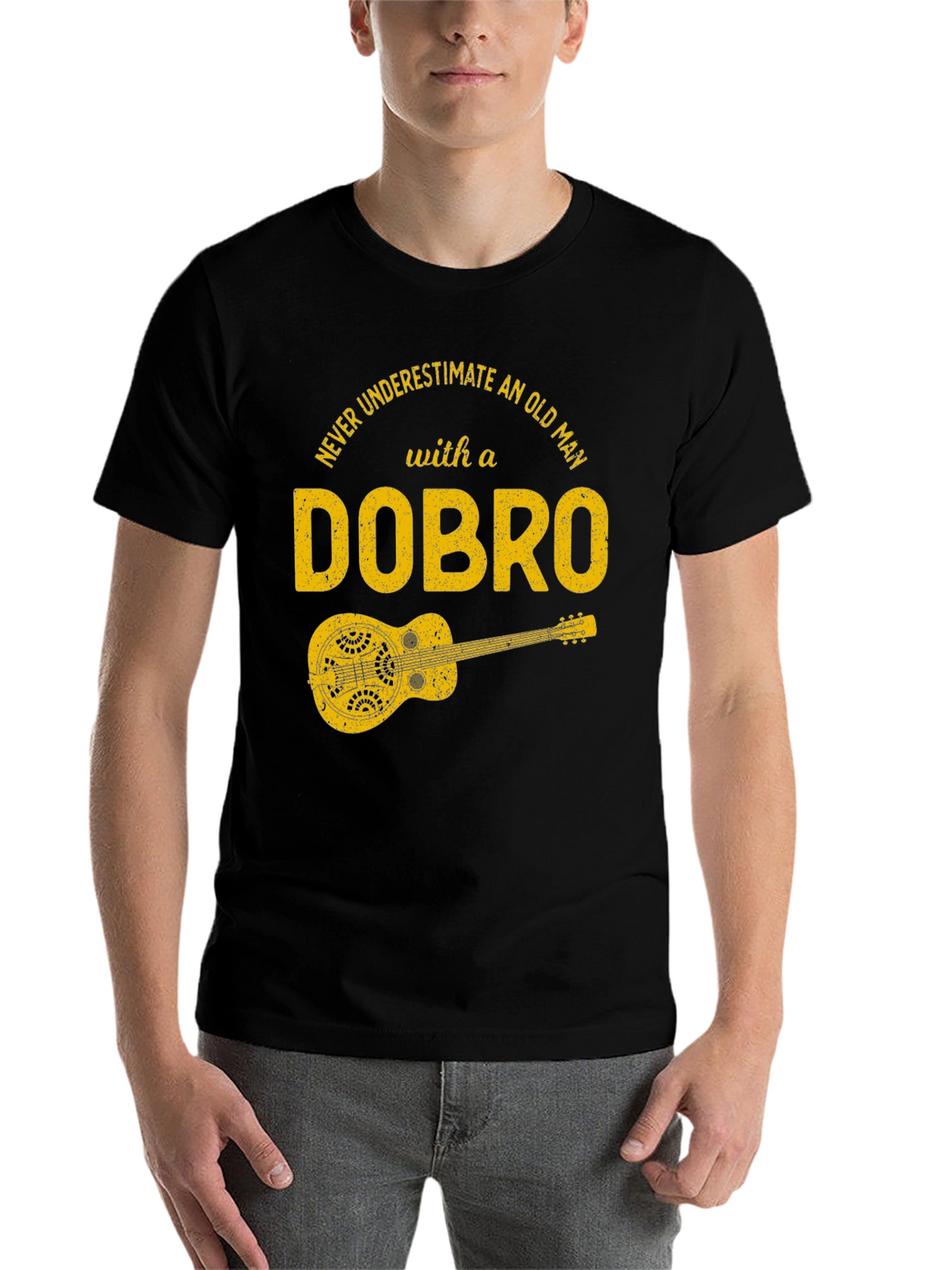 Dobro Old Man T-Shirt - Musicians Humor Tee