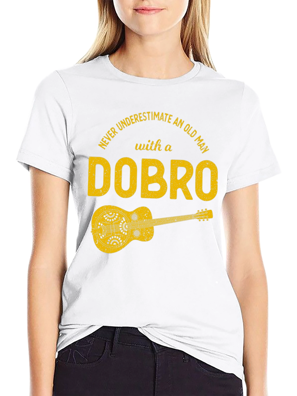 Dobro Old Man T-Shirt - Musicians Humor Tee