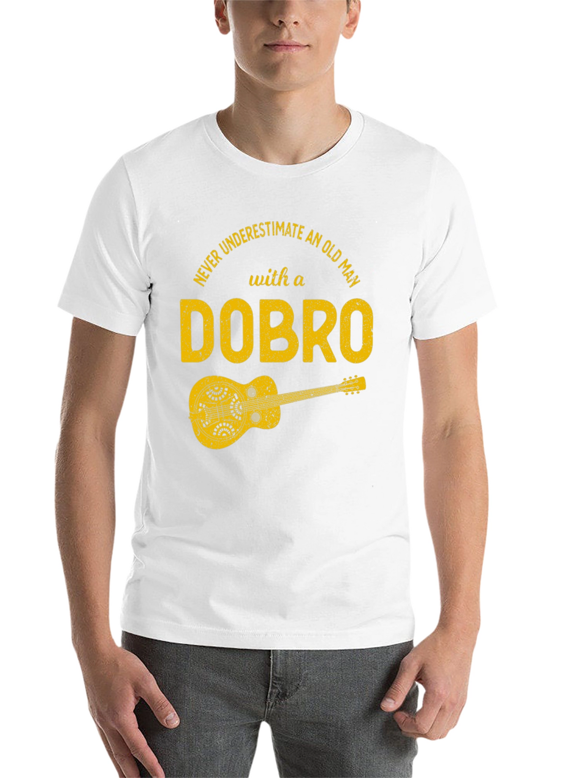 Dobro Old Man T-Shirt - Musicians Humor Tee