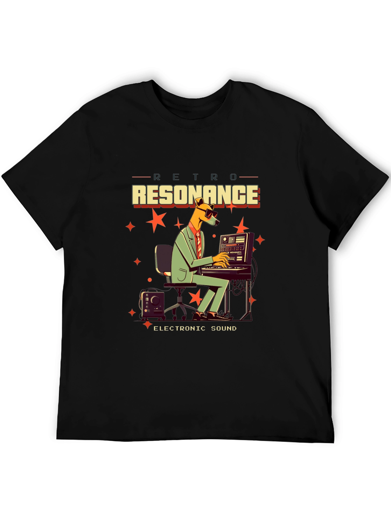 Retro Resonance Graphic T-Shirt - Electronic Sound