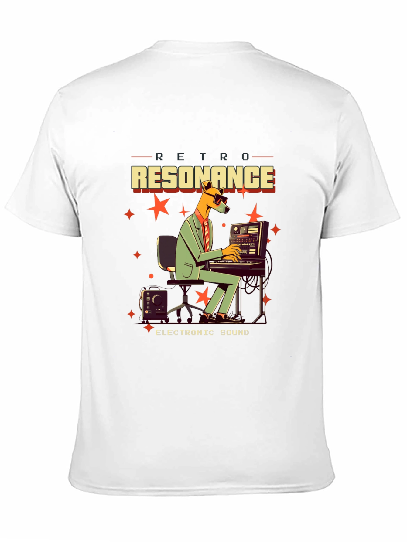 Retro Resonance Graphic T-Shirt - Electronic Sound