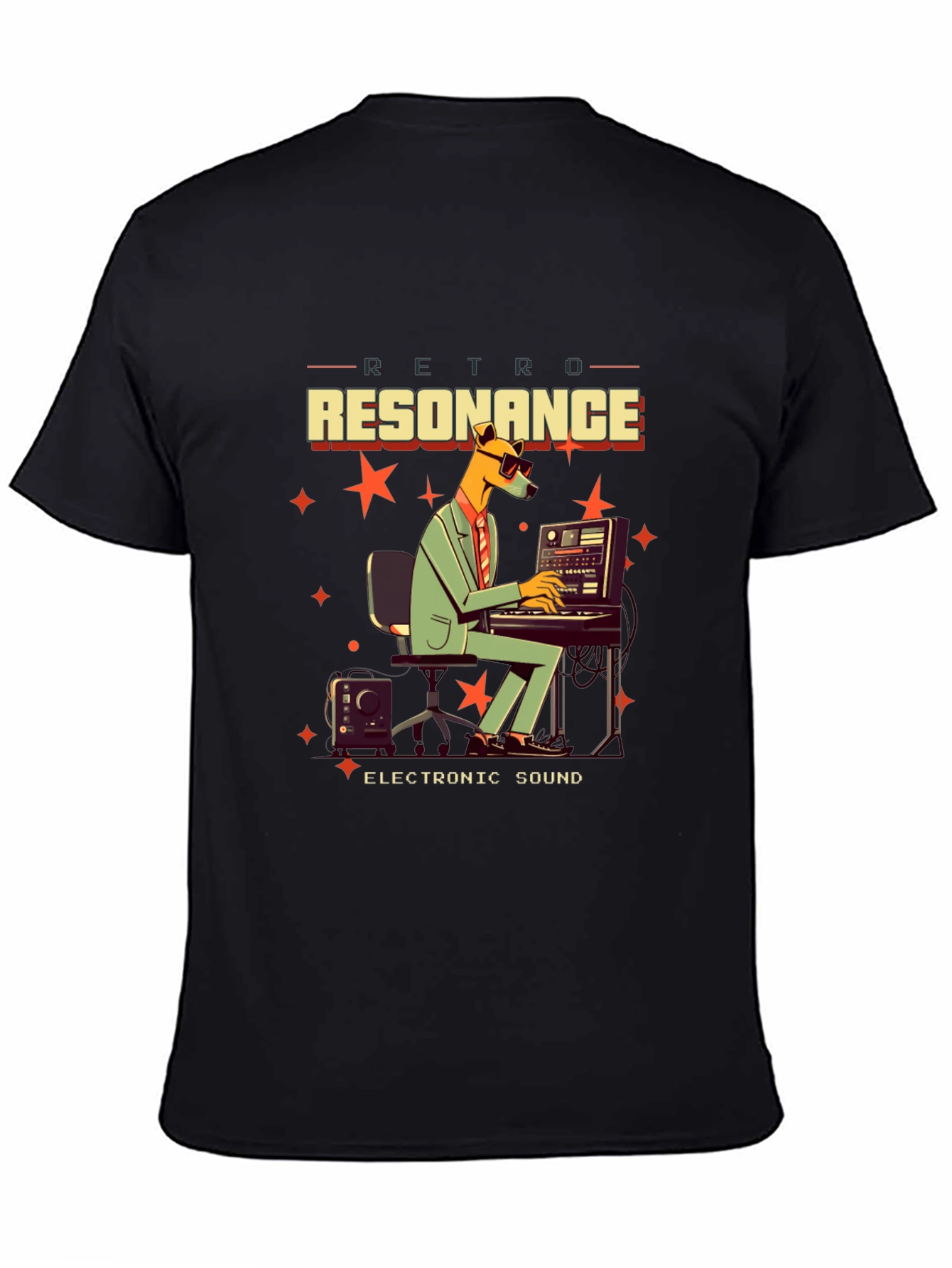 Retro Resonance Graphic T-Shirt - Electronic Sound