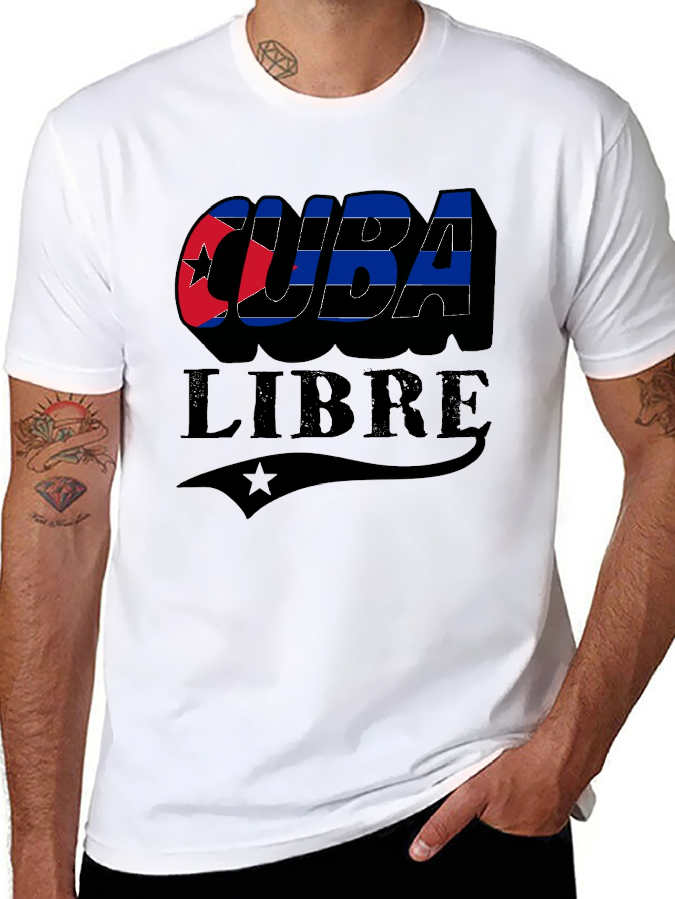 Cuba Libre Graphic T-Shirt - Black Cuban Pride Tee