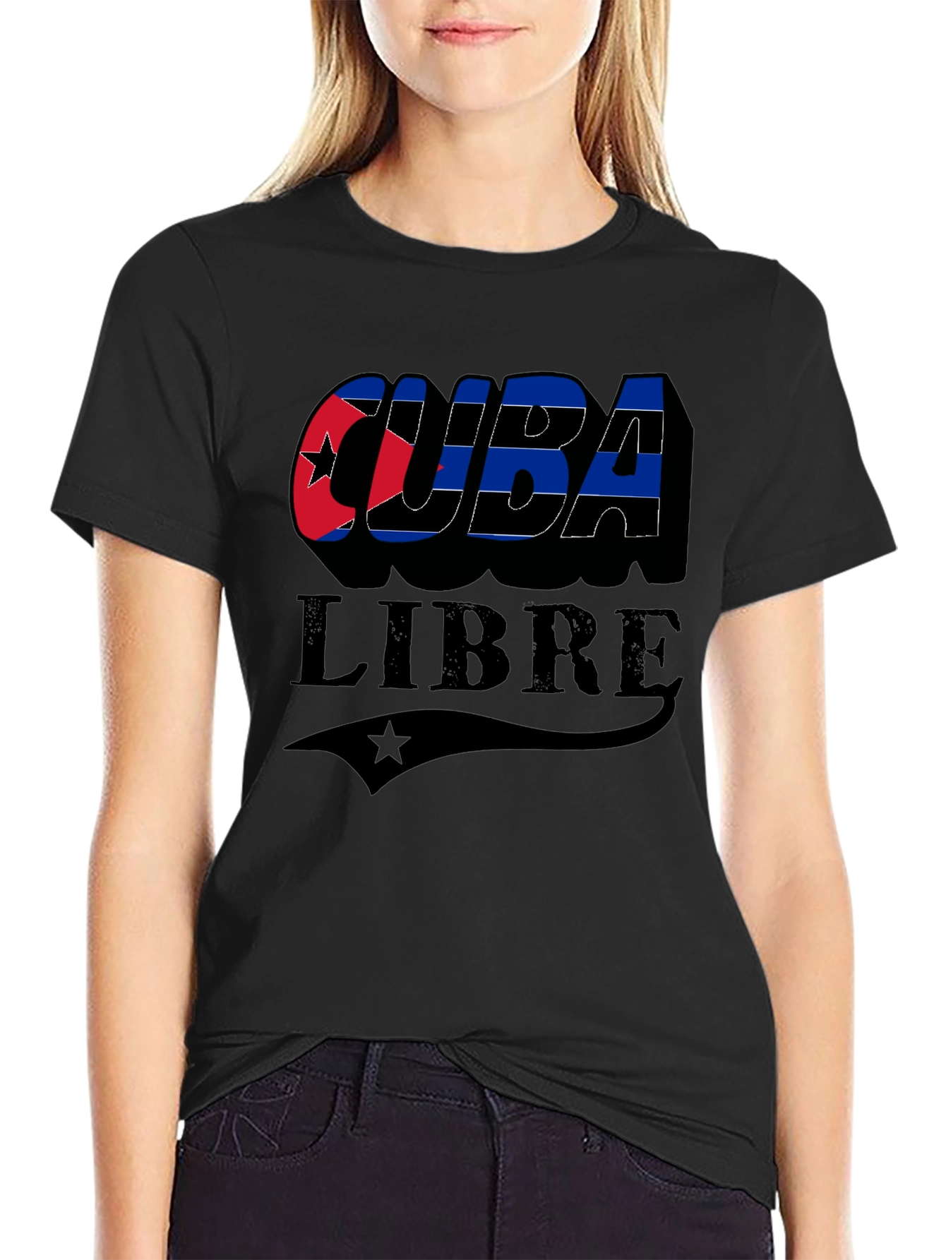 Cuba Libre Graphic T-Shirt - Black Cuban Pride Tee