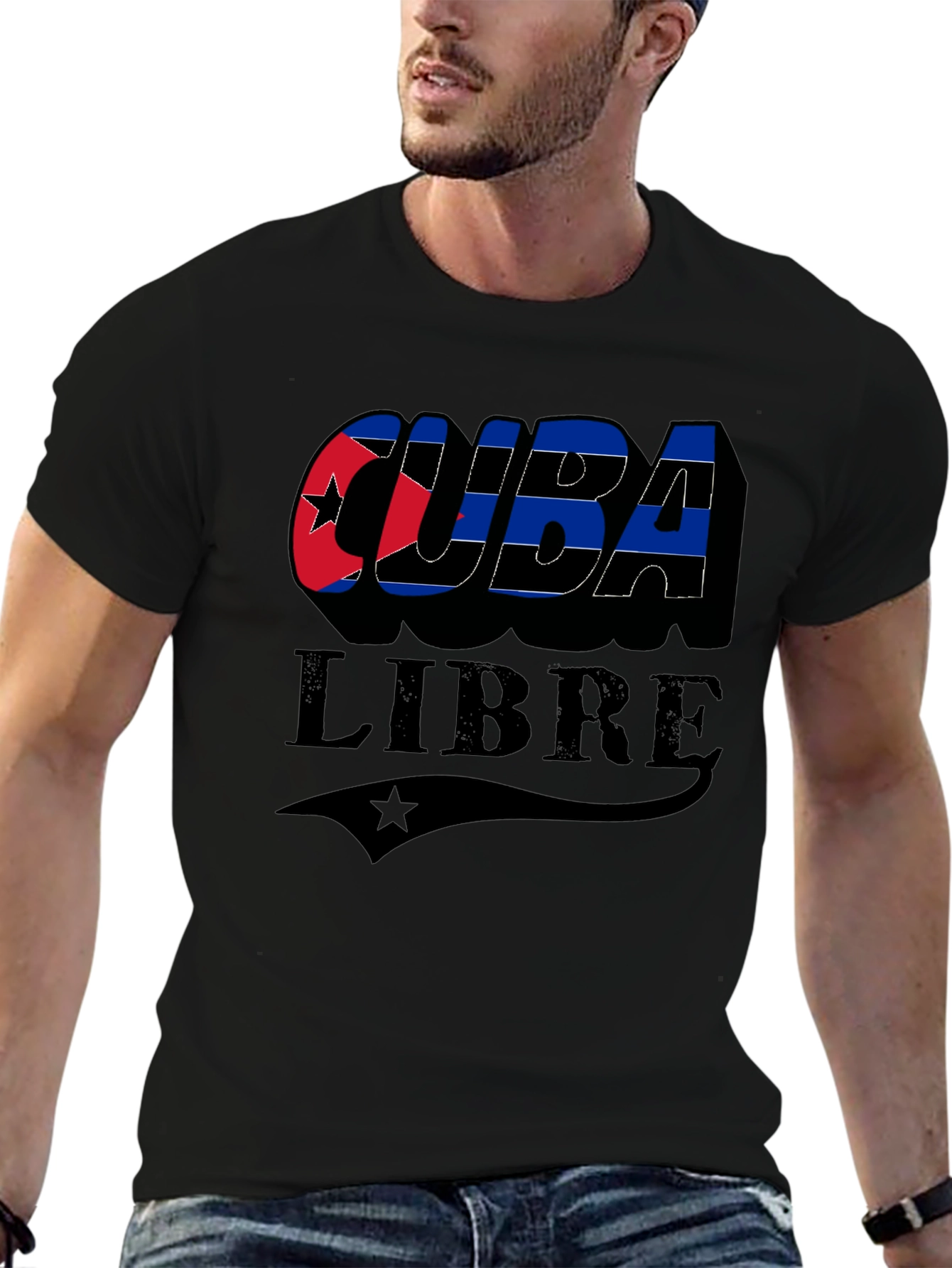 Cuba Libre Graphic T-Shirt - Black Cuban Pride Tee