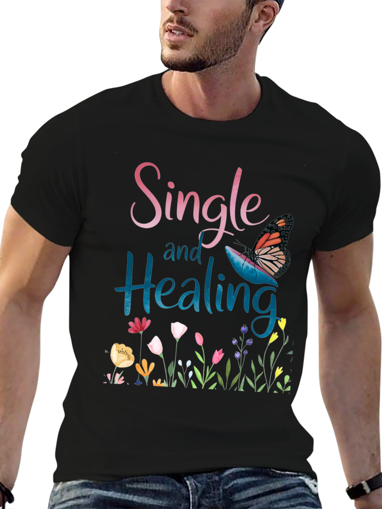 Single and Healing Graphic T-Shirt