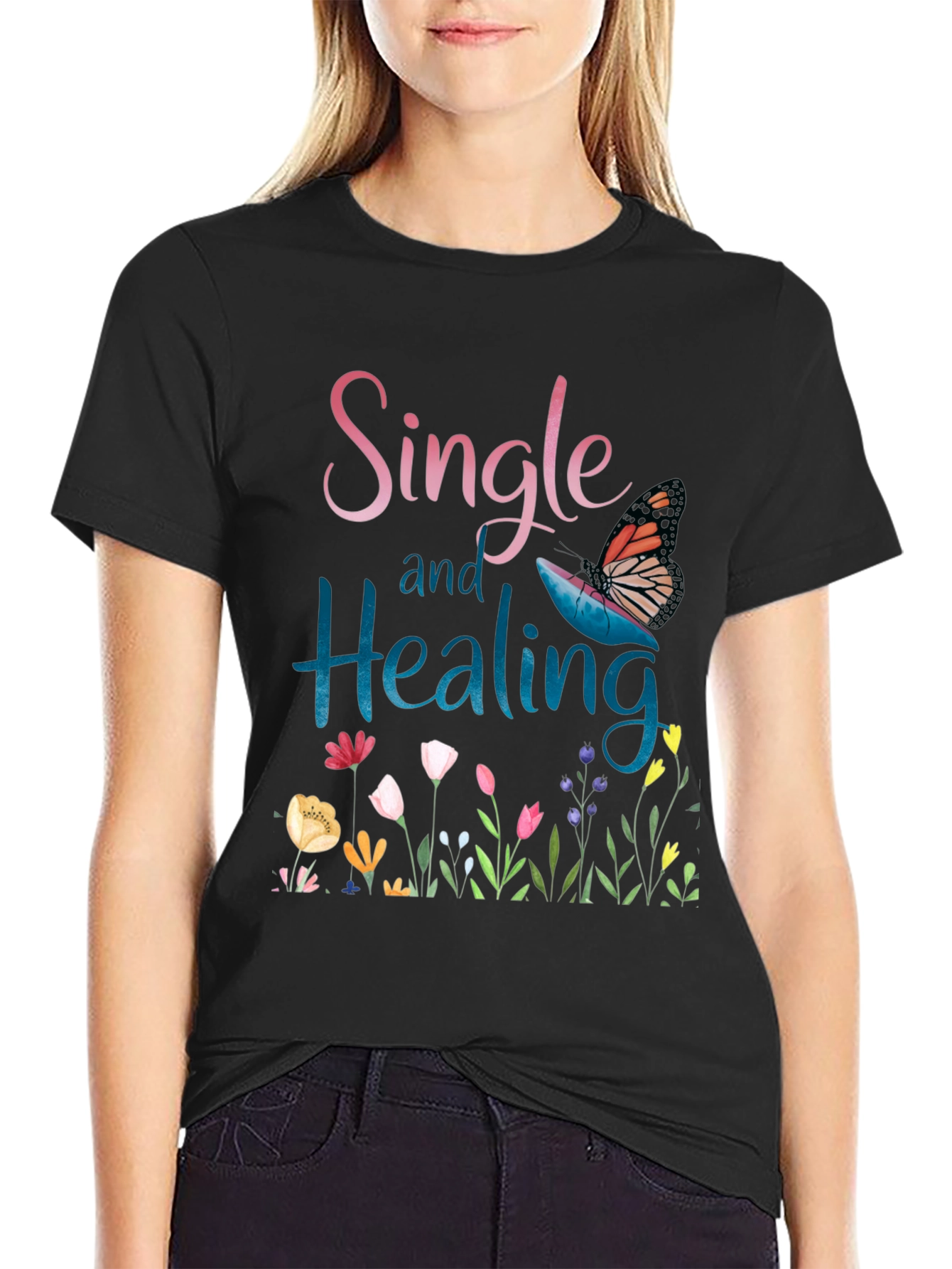 Single and Healing Graphic T-Shirt