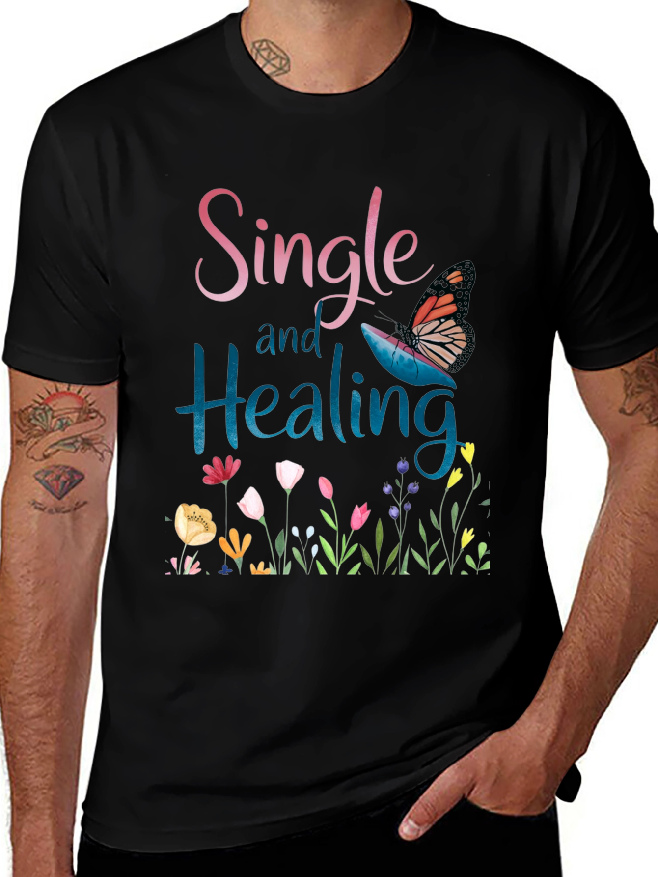 Single and Healing Graphic T-Shirt
