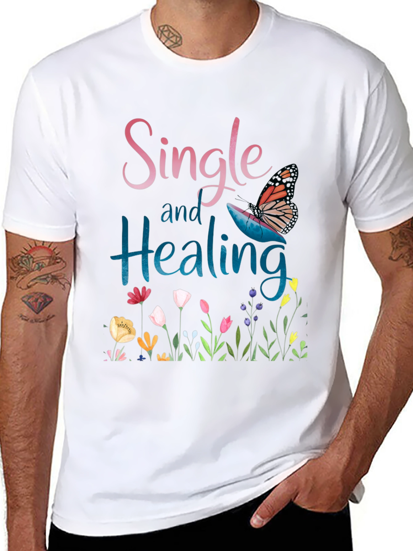 Single and Healing Graphic T-Shirt