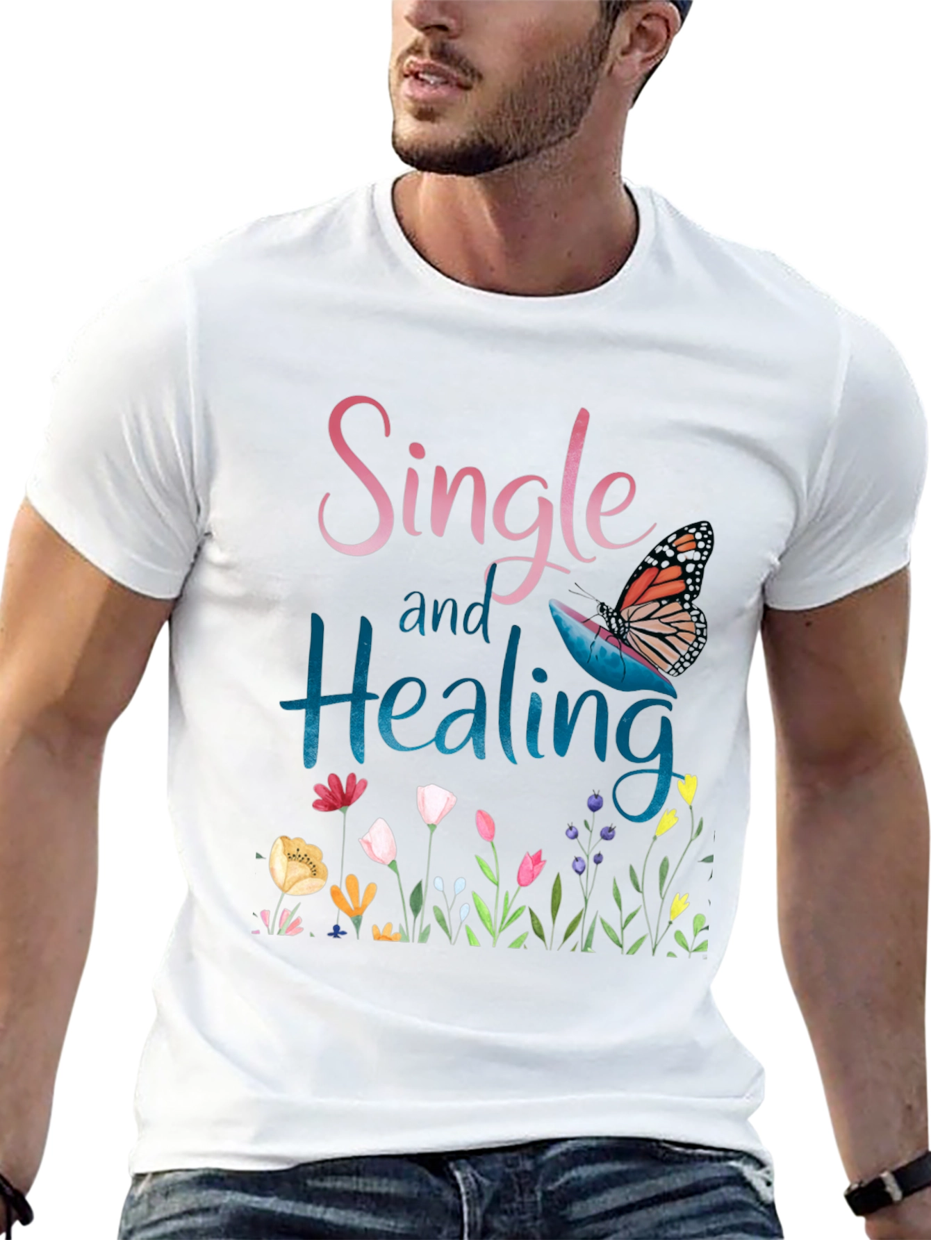 Single and Healing Graphic T-Shirt