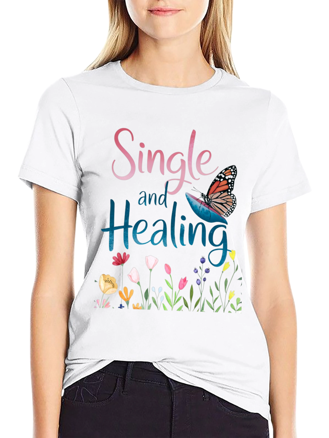 Single and Healing Graphic T-Shirt