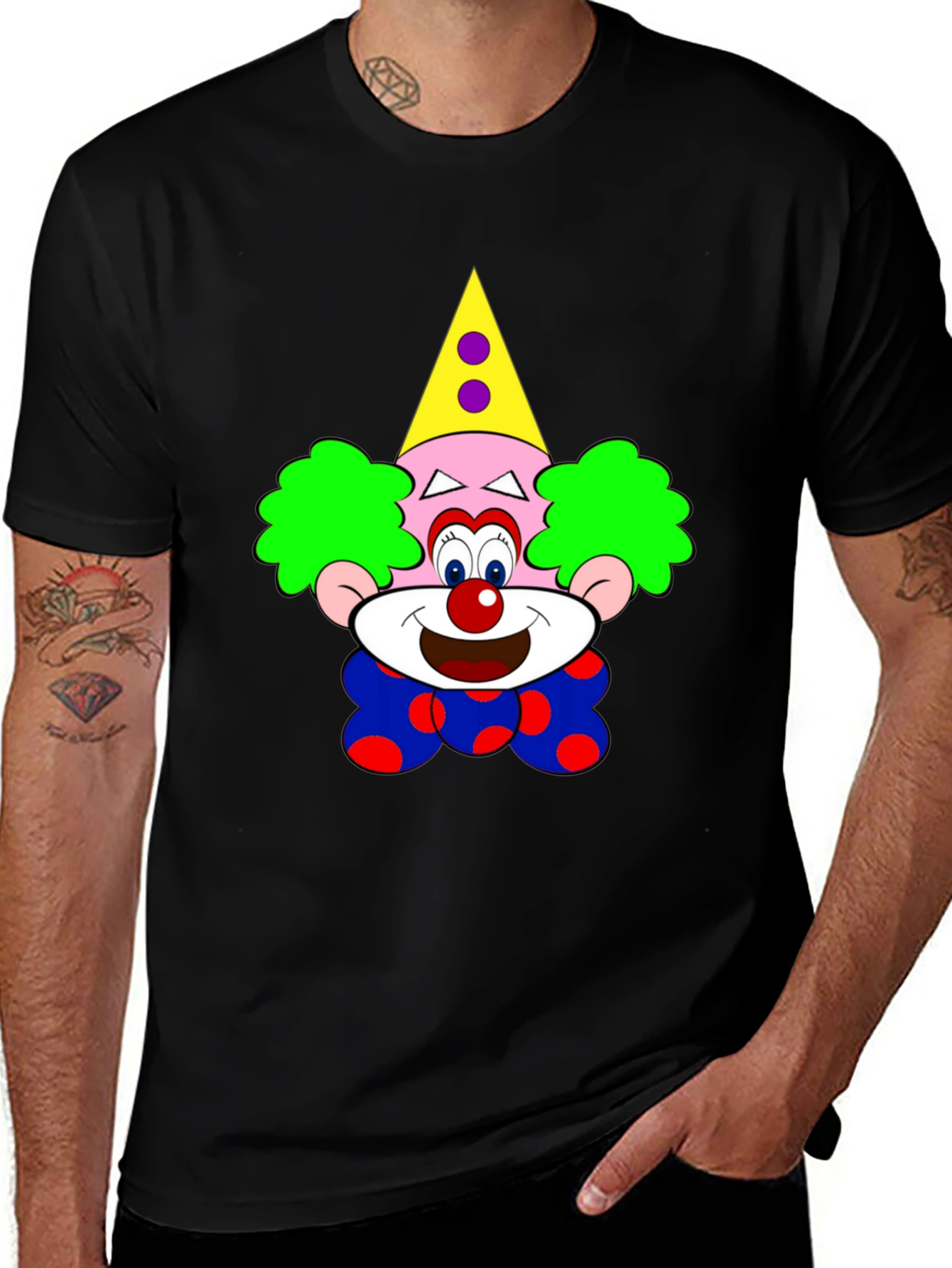 Clown Graphic Black T-Shirt - Fun & Unique!