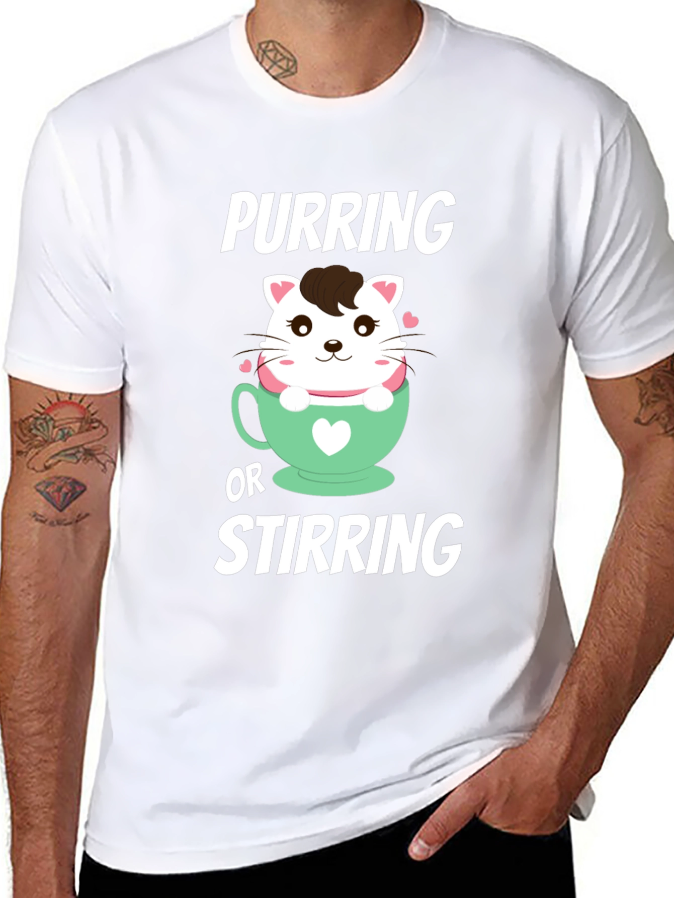 Purring or Stirring Cat T-Shirt