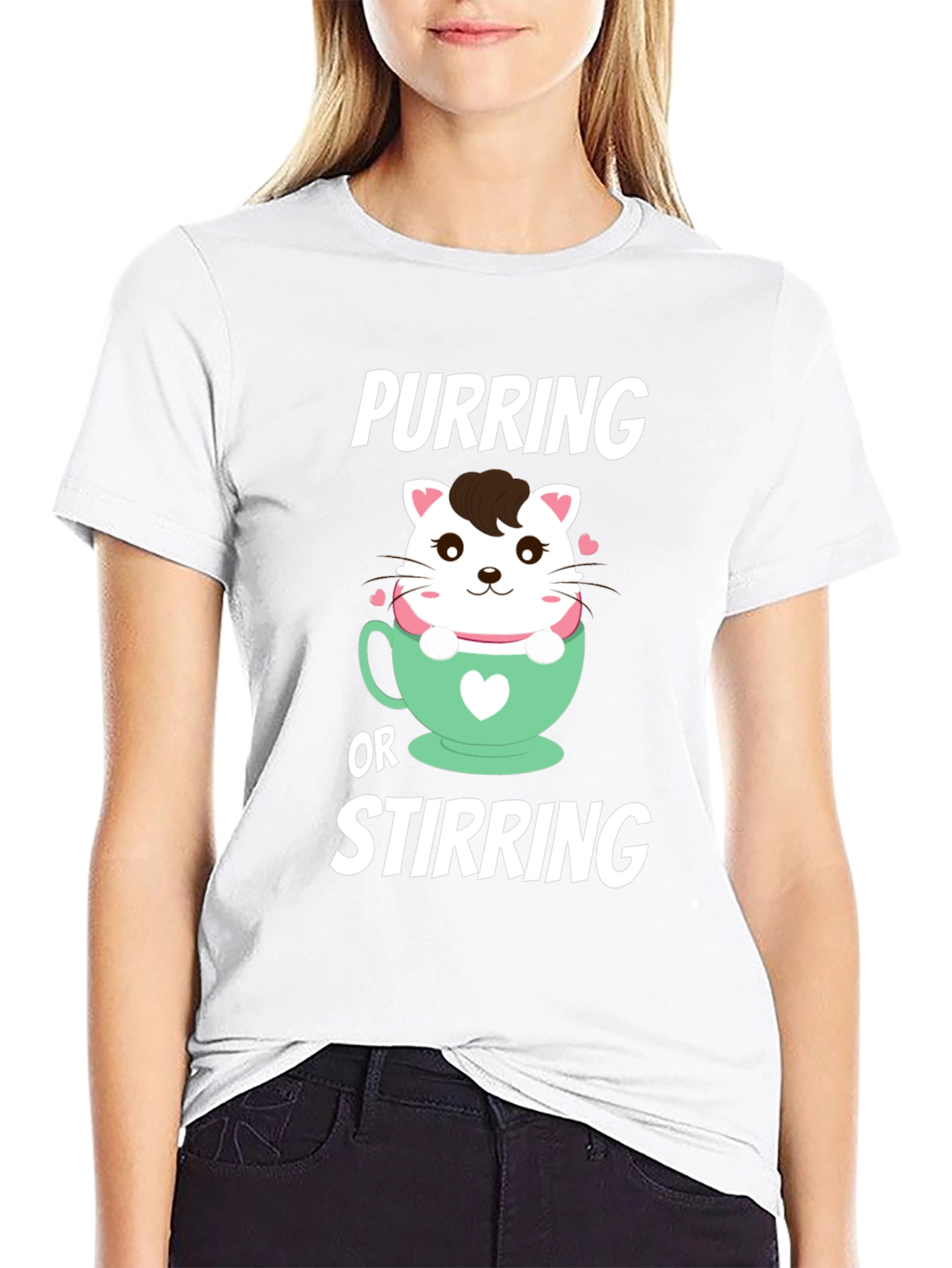 Purring or Stirring Cat T-Shirt
