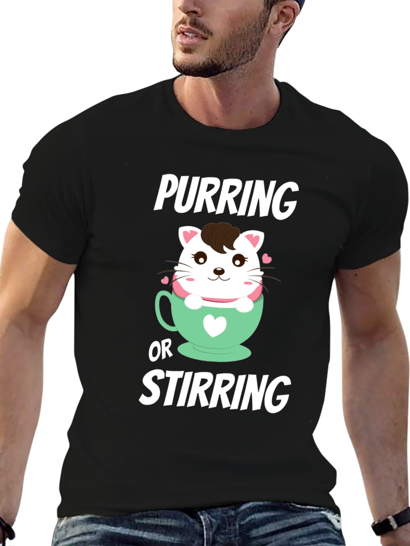 Purring or Stirring Cat T-Shirt