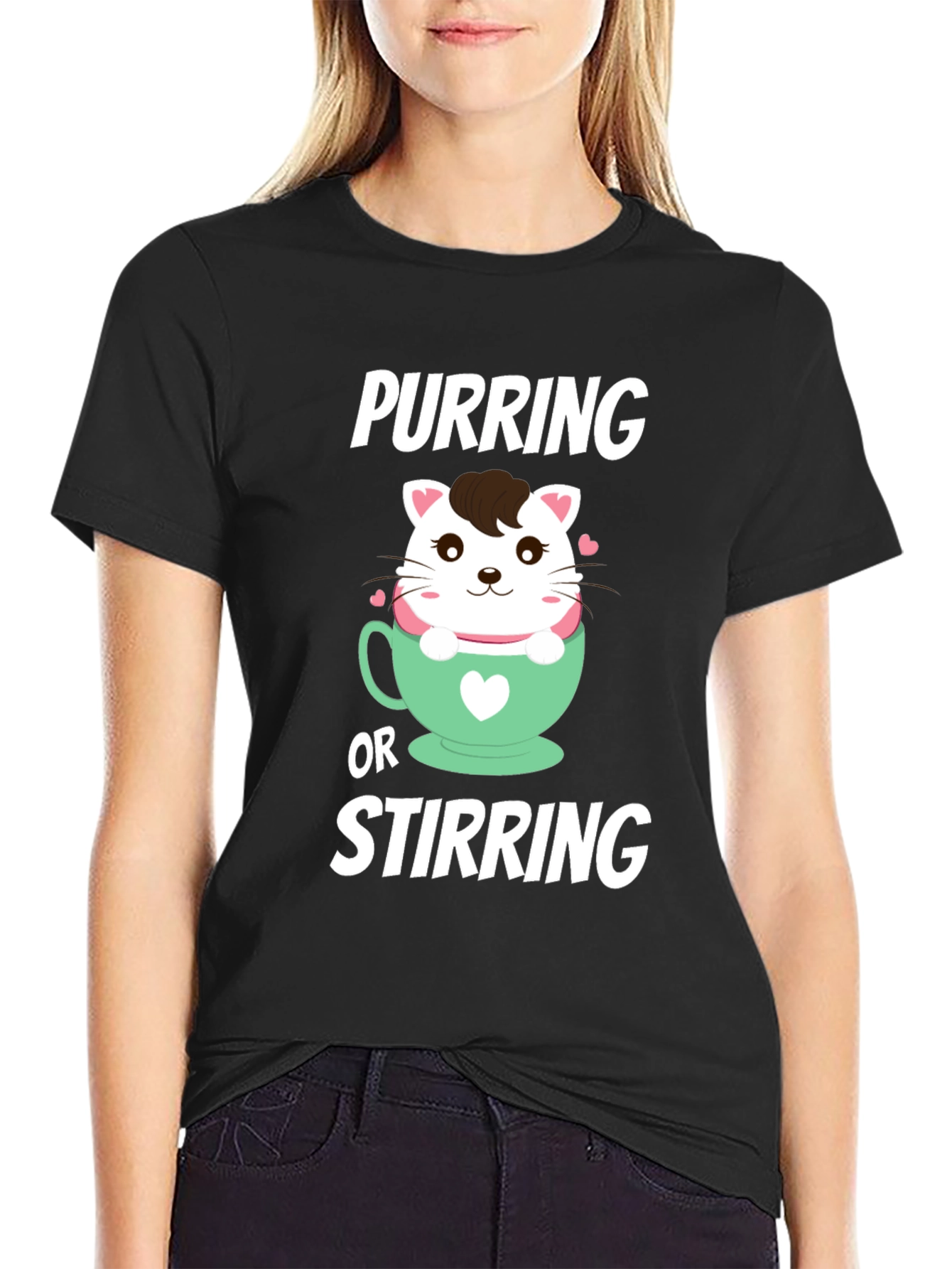 Purring or Stirring Cat T-Shirt