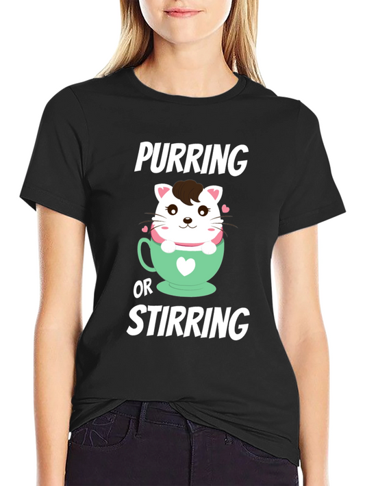 Purring or Stirring Cat T-Shirt