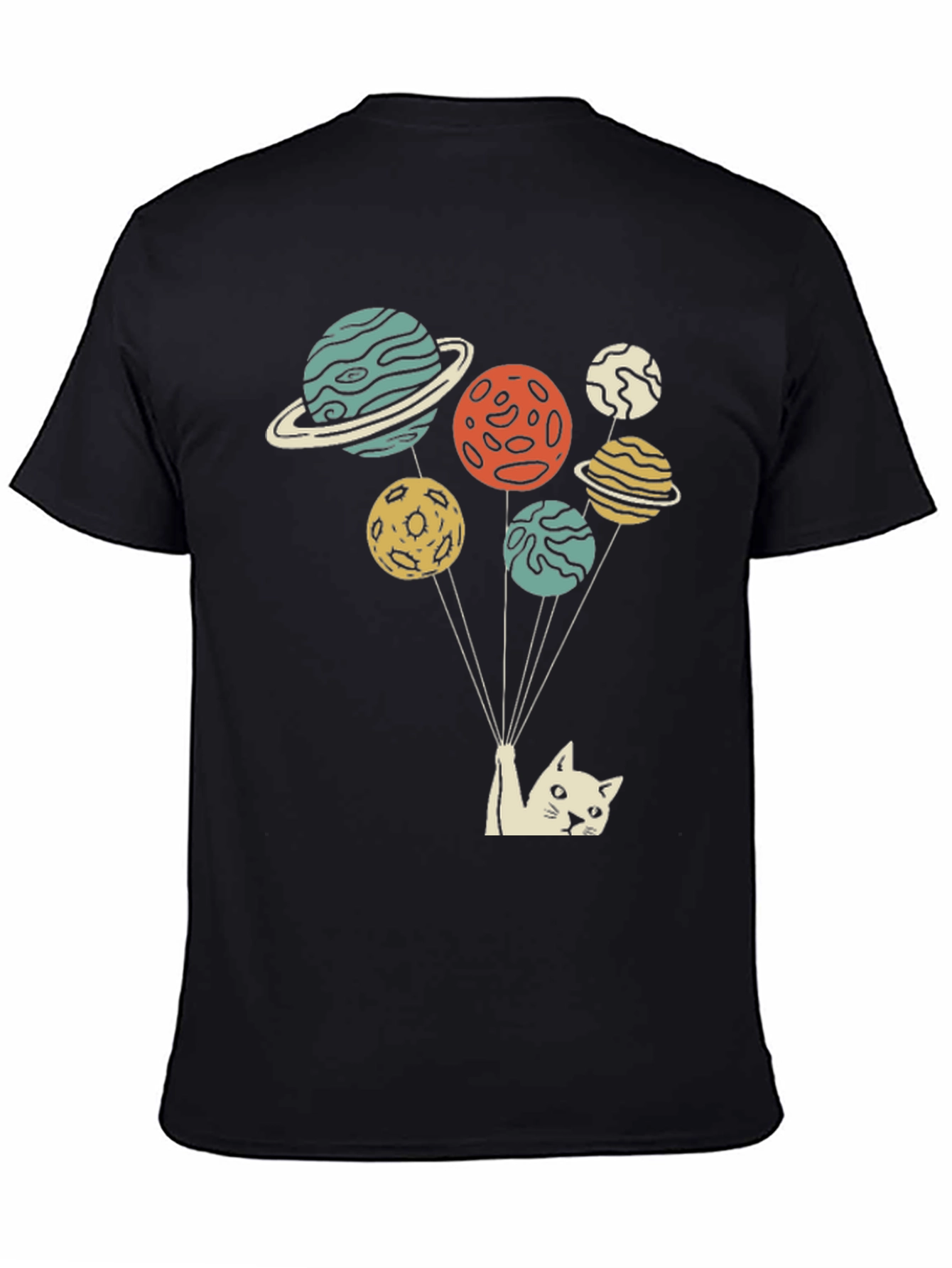 Cat Planet Balloon T-Shirt - Unique Space Kitten Tee