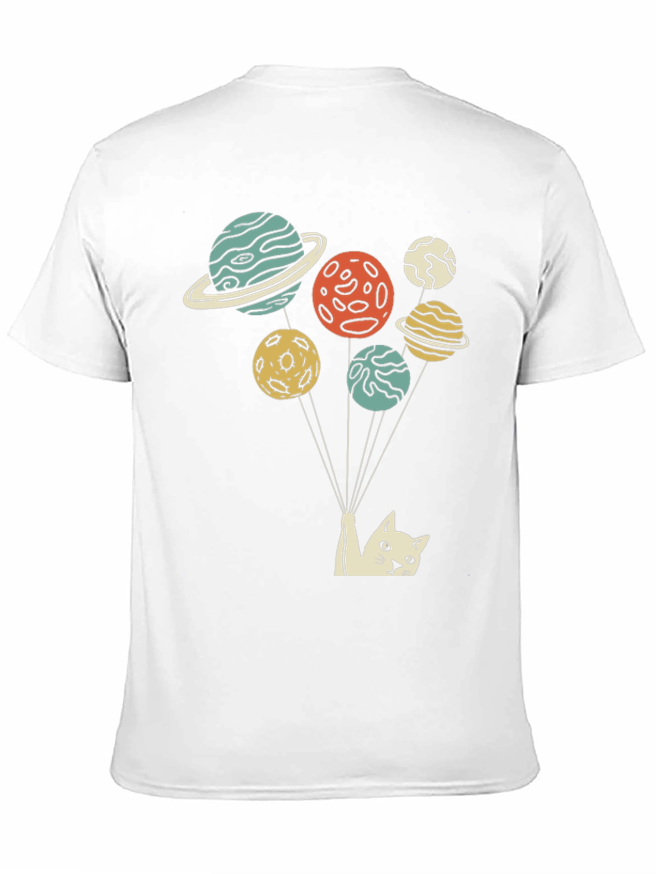 Cat Planet Balloon T-Shirt - Unique Space Kitten Tee