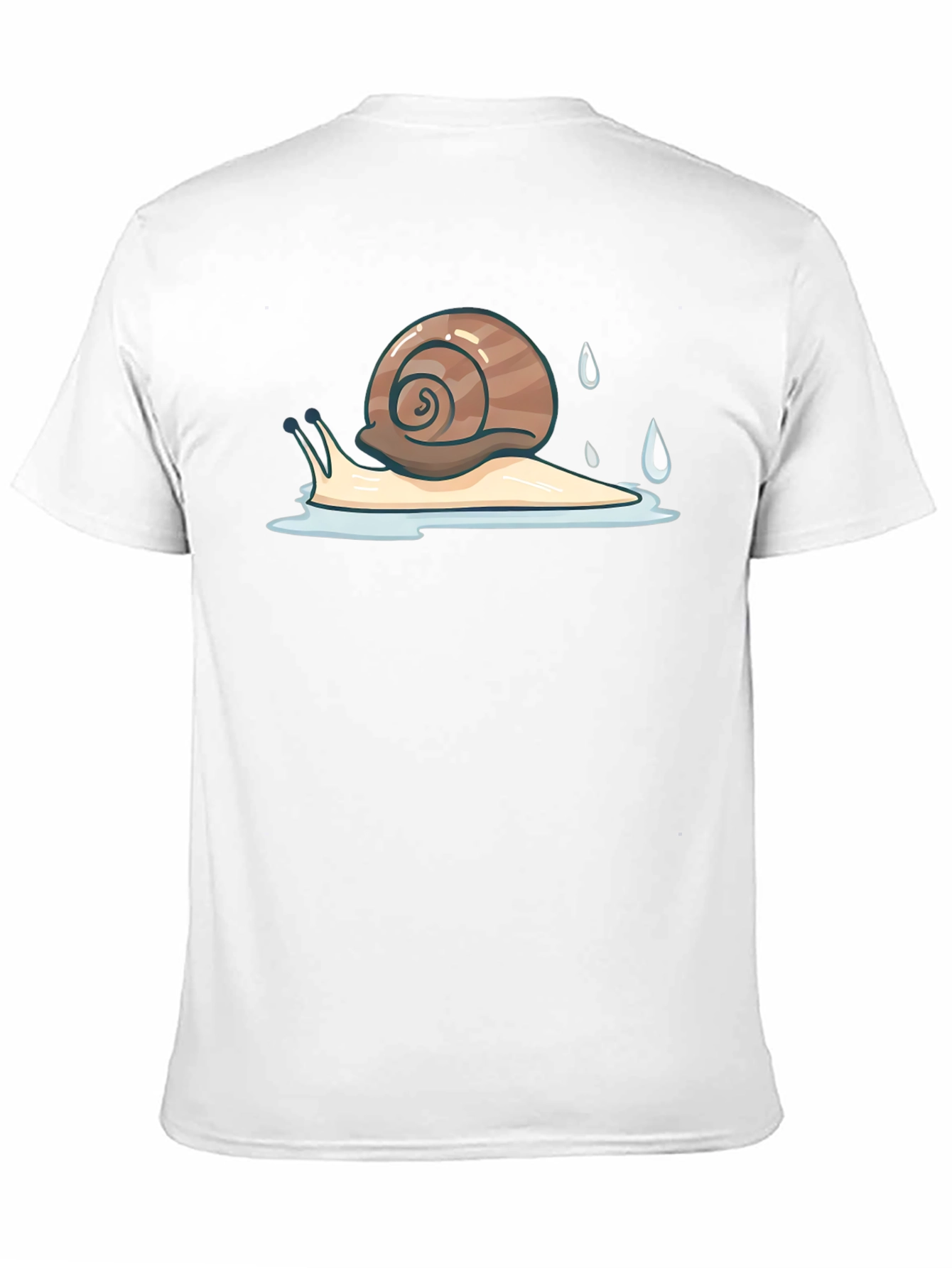 Snail Graphic Tee - Black Cotton Casual Shirt