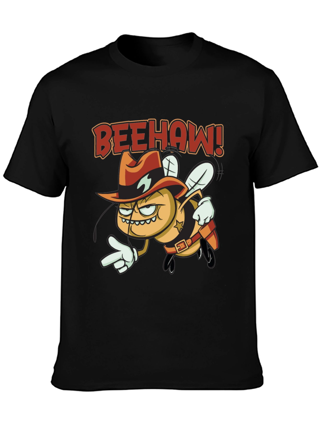 Beehaw Sheriff T-Shirt - Cartoon Bee Design
