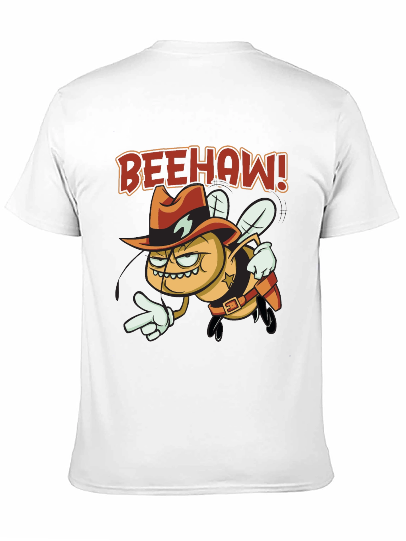 Beehaw Sheriff T-Shirt - Cartoon Bee Design