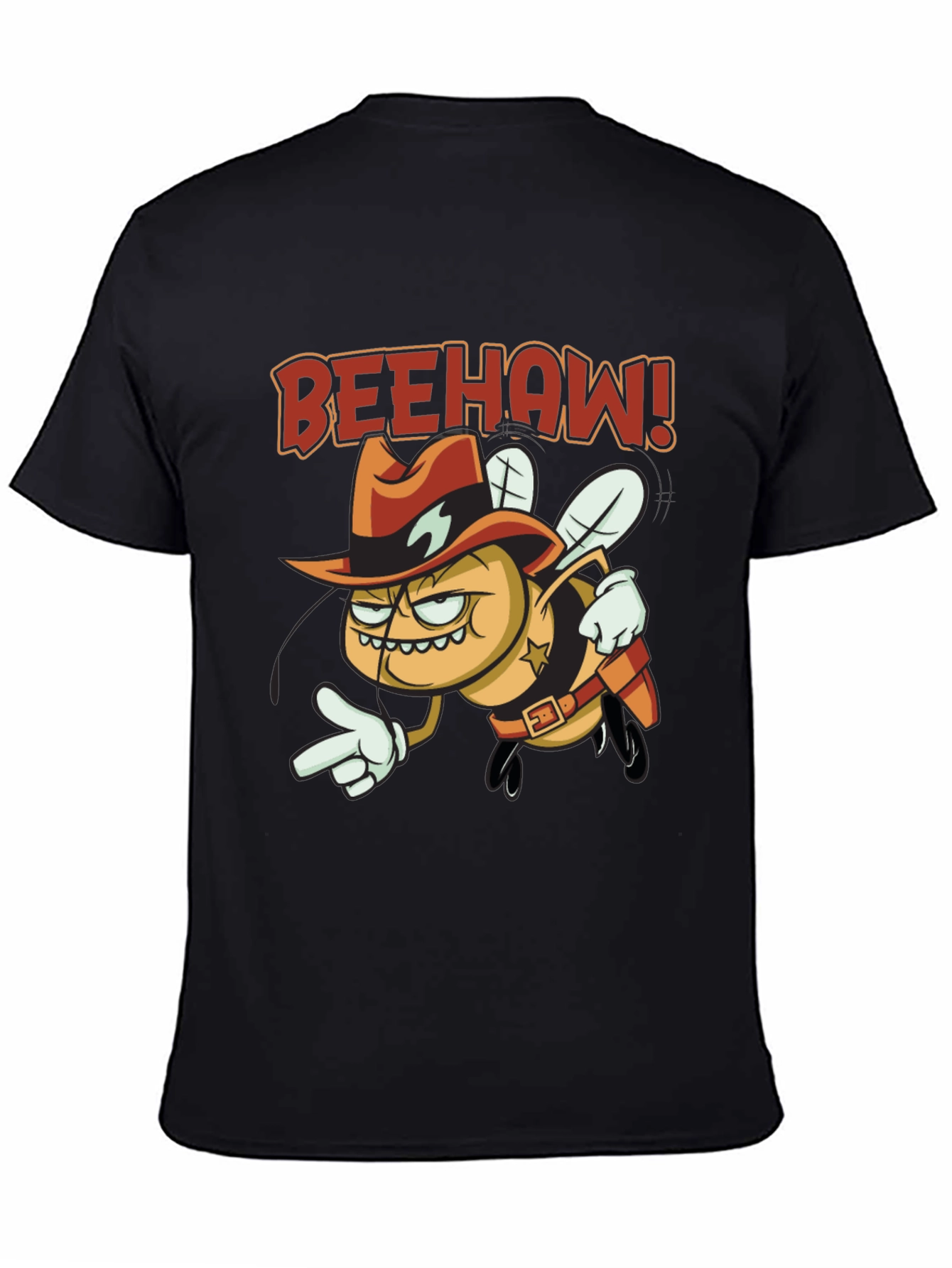 Beehaw Sheriff T-Shirt - Cartoon Bee Design