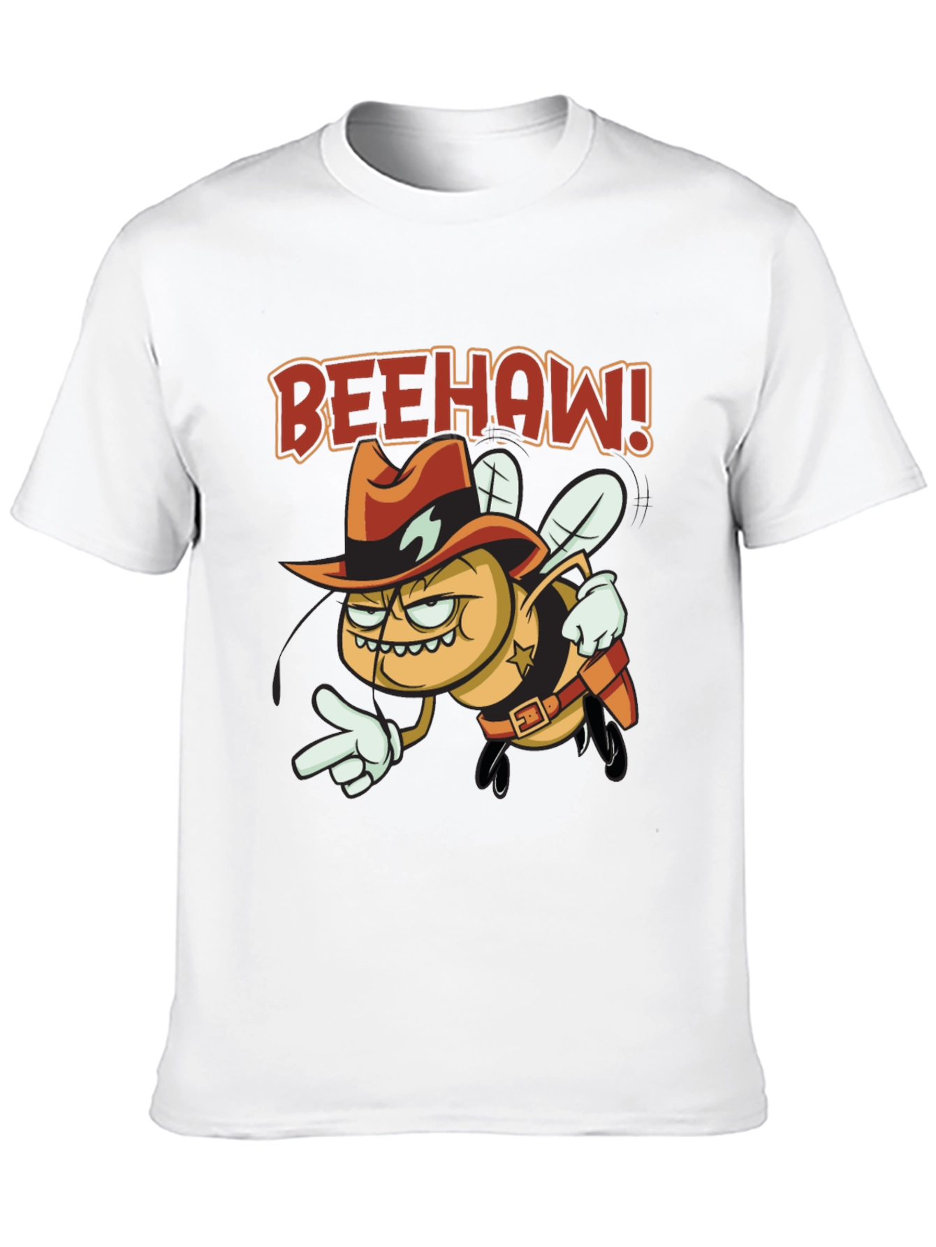 Beehaw Sheriff T-Shirt - Cartoon Bee Design