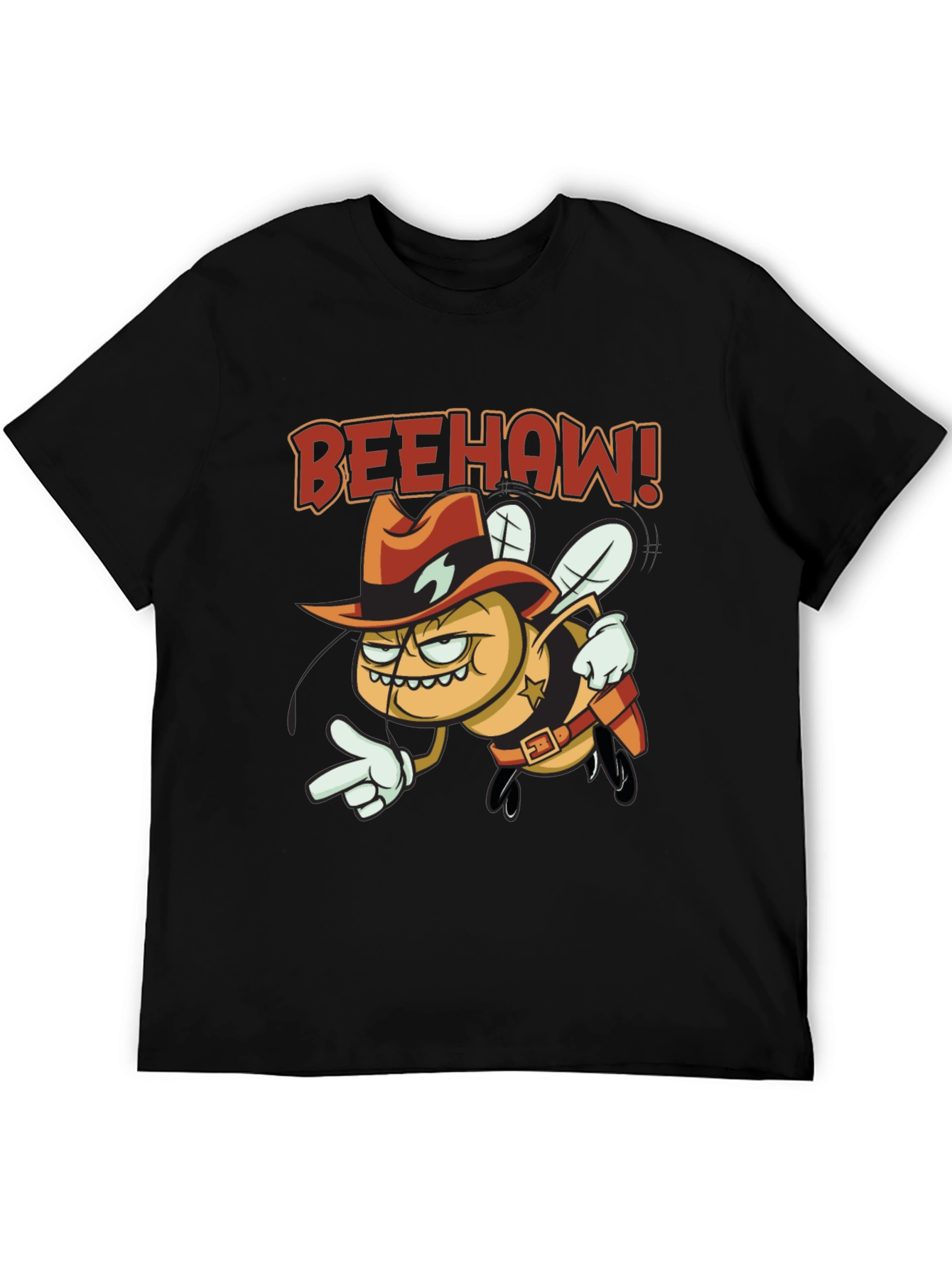Beehaw Sheriff T-Shirt - Cartoon Bee Design