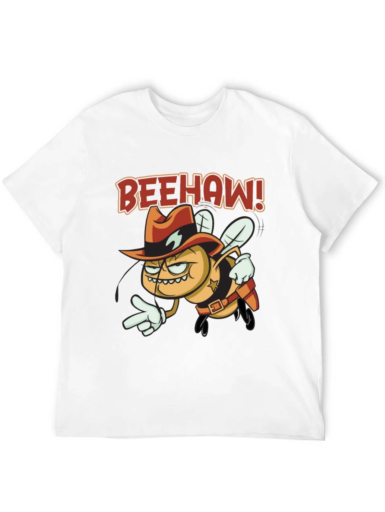 Beehaw Sheriff T-Shirt - Cartoon Bee Design