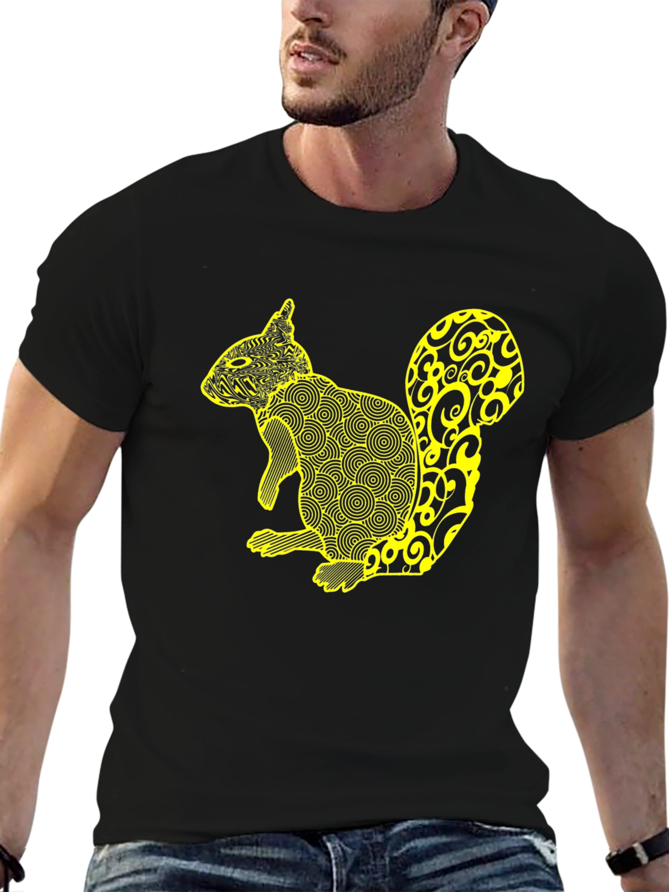 Squirrel Graphic Tee - Unique Animal Print Shirt