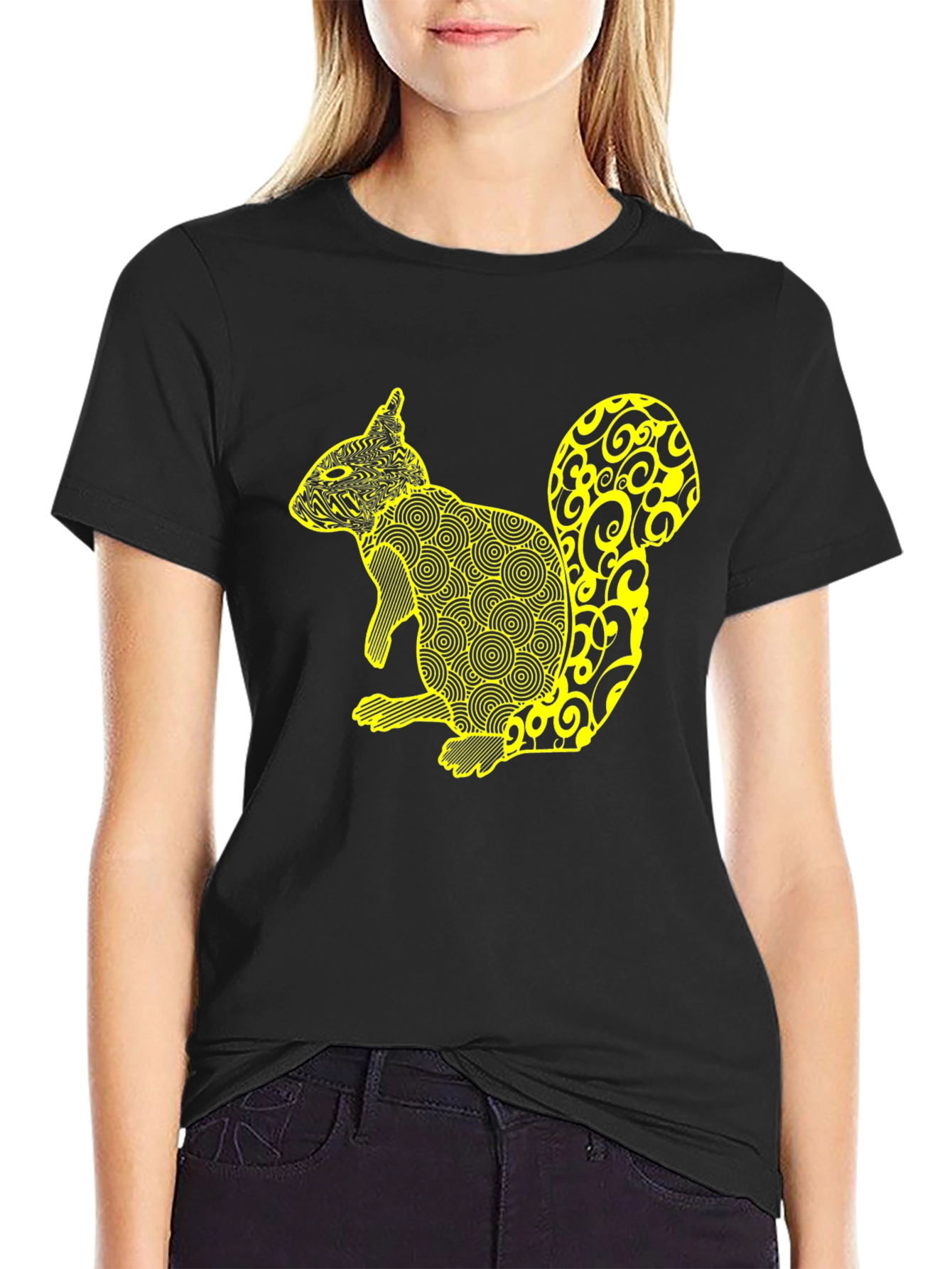 Squirrel Graphic Tee - Unique Animal Print Shirt