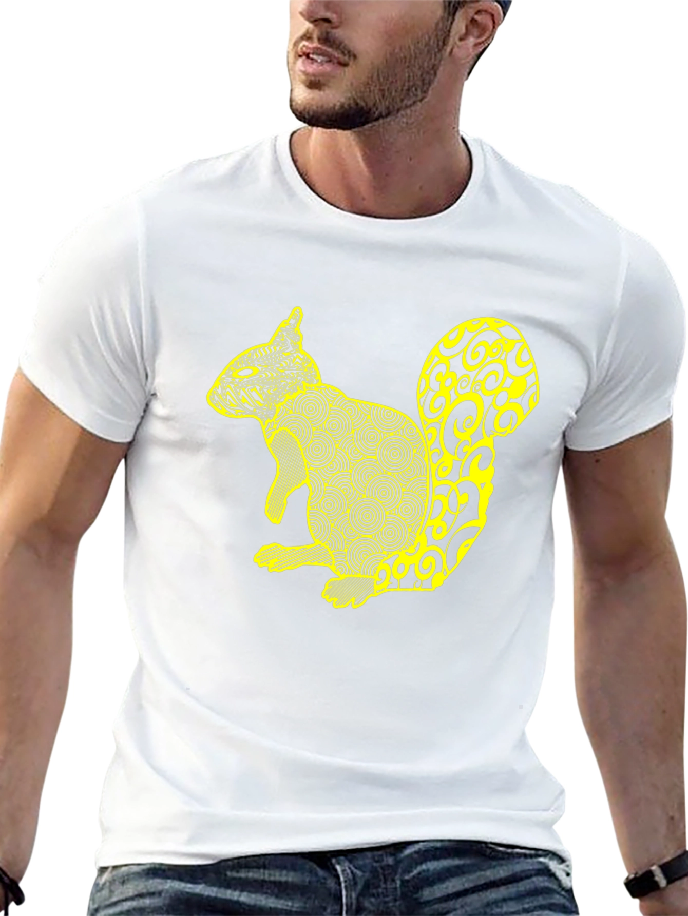 Squirrel Graphic Tee - Unique Animal Print Shirt