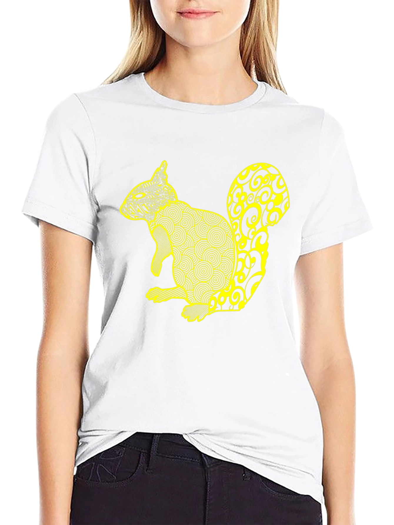 Squirrel Graphic Tee - Unique Animal Print Shirt
