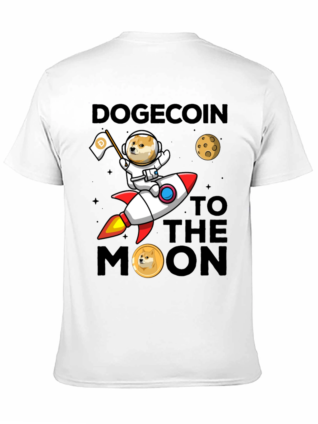 Dogecoin to the Moon Graphic T-Shirt