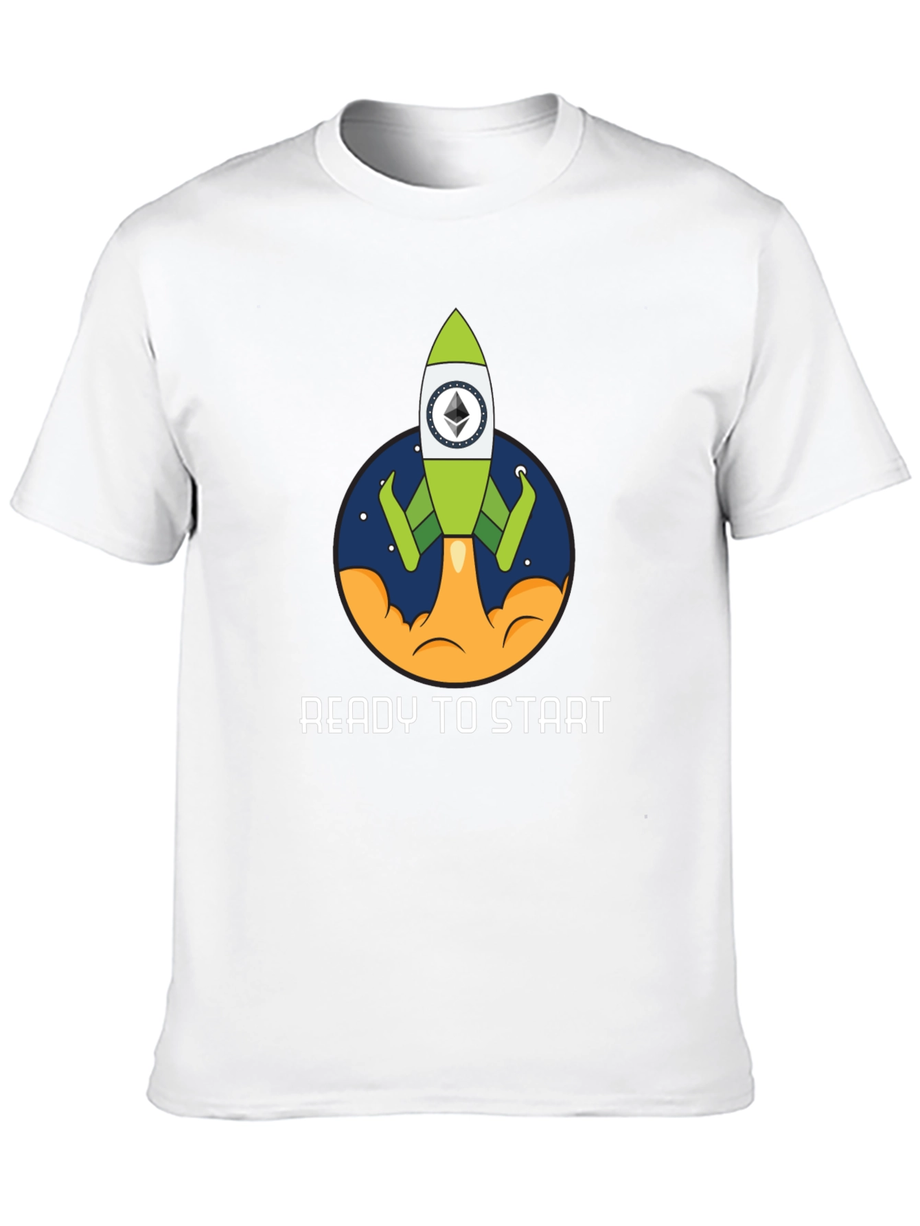Ethereum Rocket Black T-Shirt - Ready to Start!