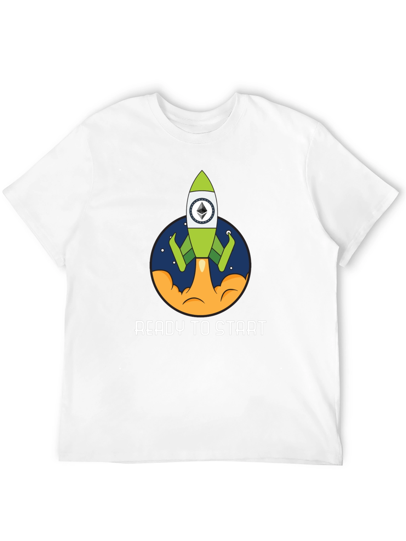 Ethereum Rocket Black T-Shirt - Ready to Start!