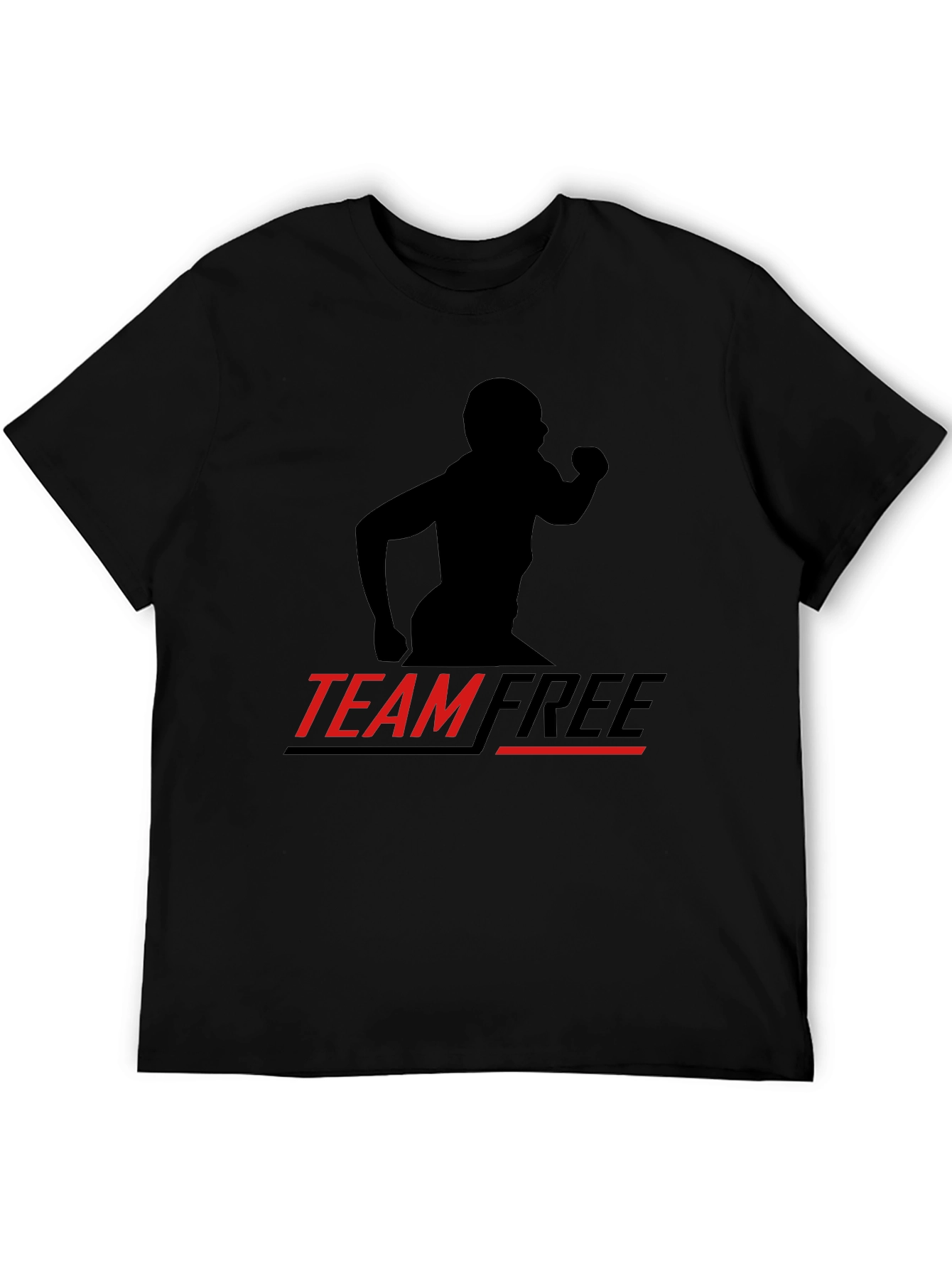 Team Free Black Graphic T-Shirt
