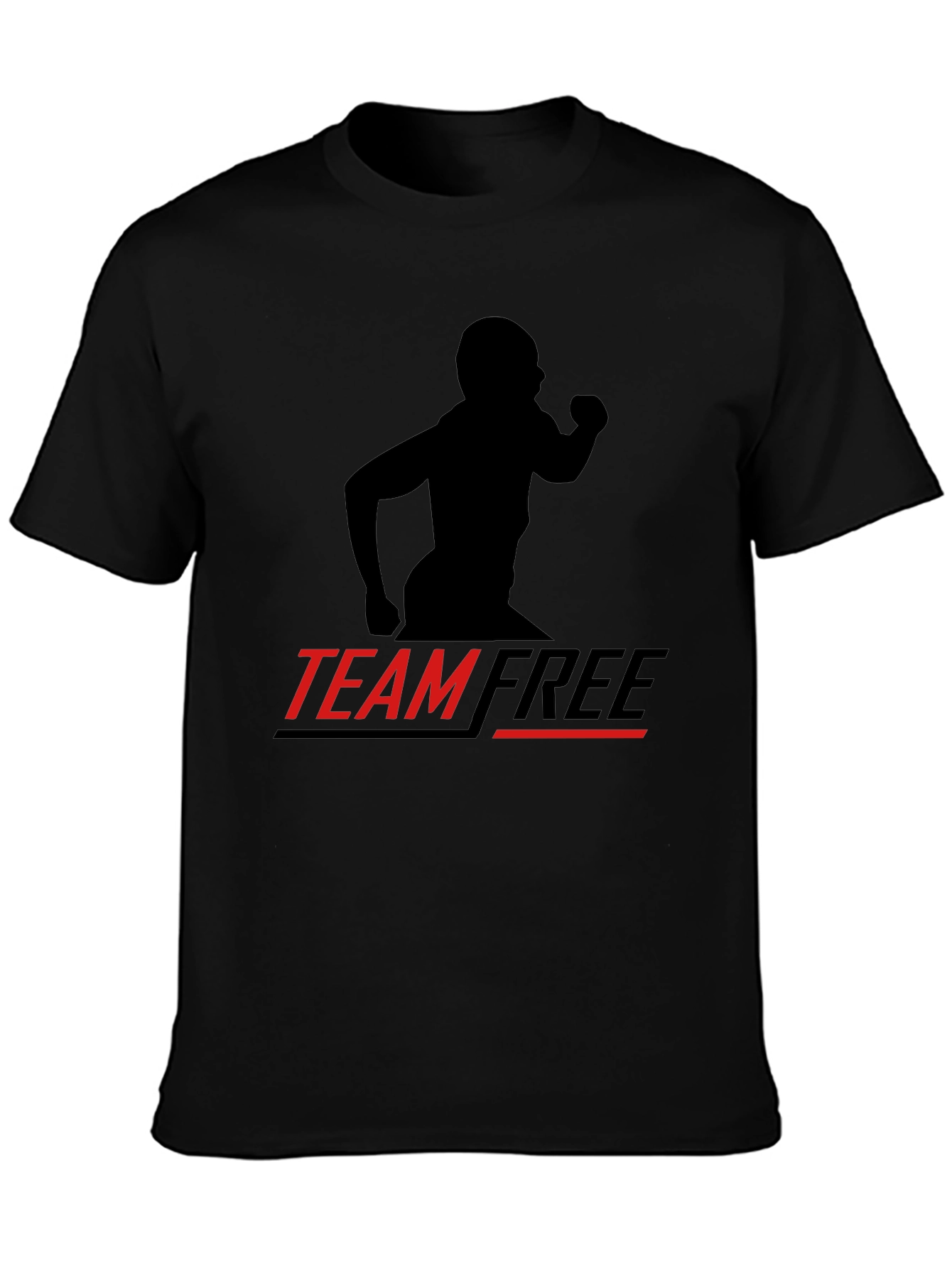 Team Free Black Graphic T-Shirt