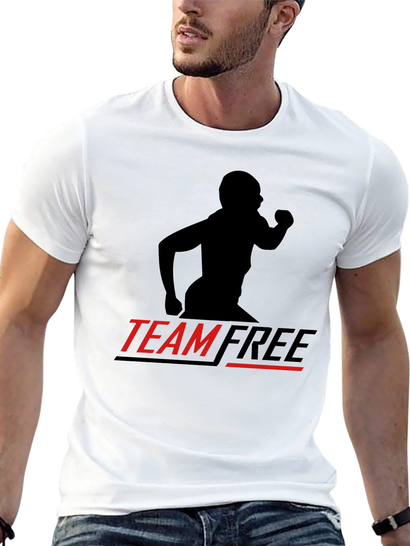 Team Free Black Graphic T-Shirt