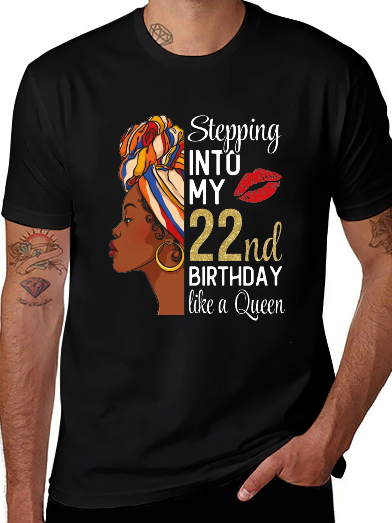 Stepping Into My 22nd Birthday Queen T-Shirt