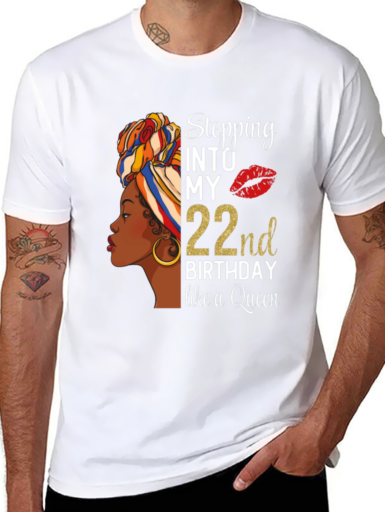Stepping Into My 22nd Birthday Queen T-Shirt