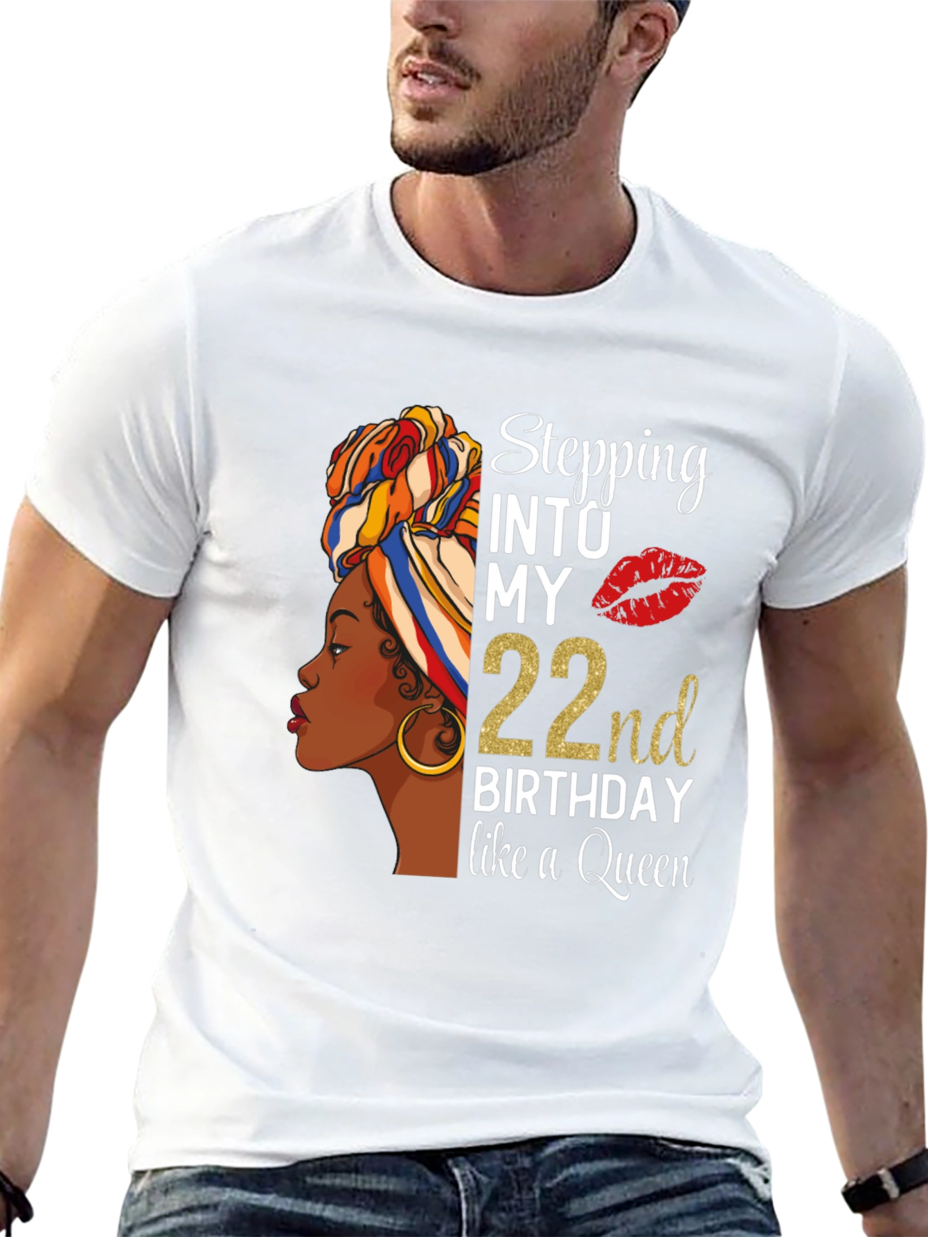 Stepping Into My 22nd Birthday Queen T-Shirt