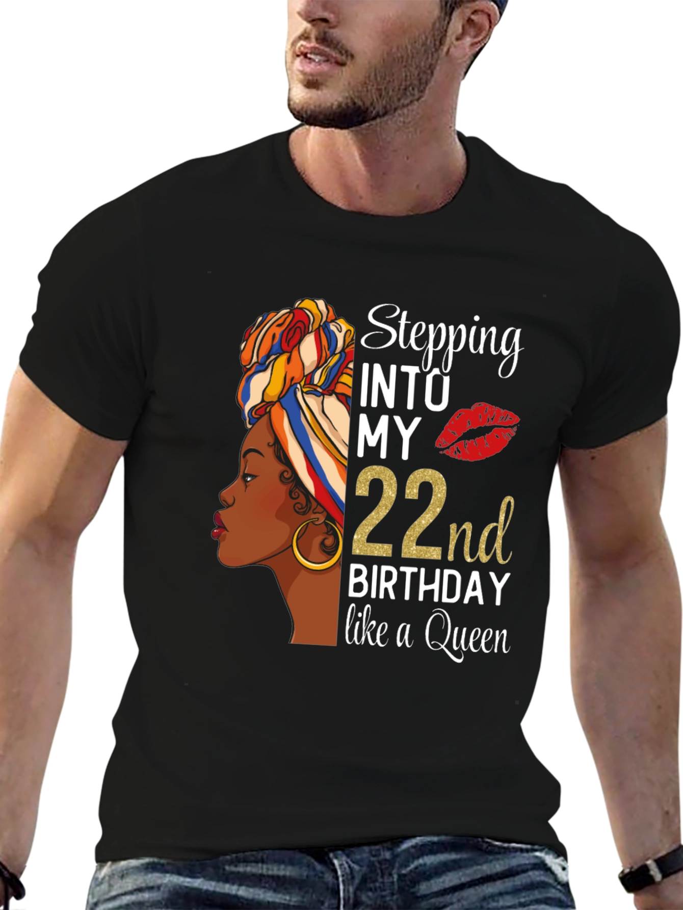 Stepping Into My 22nd Birthday Queen T-Shirt