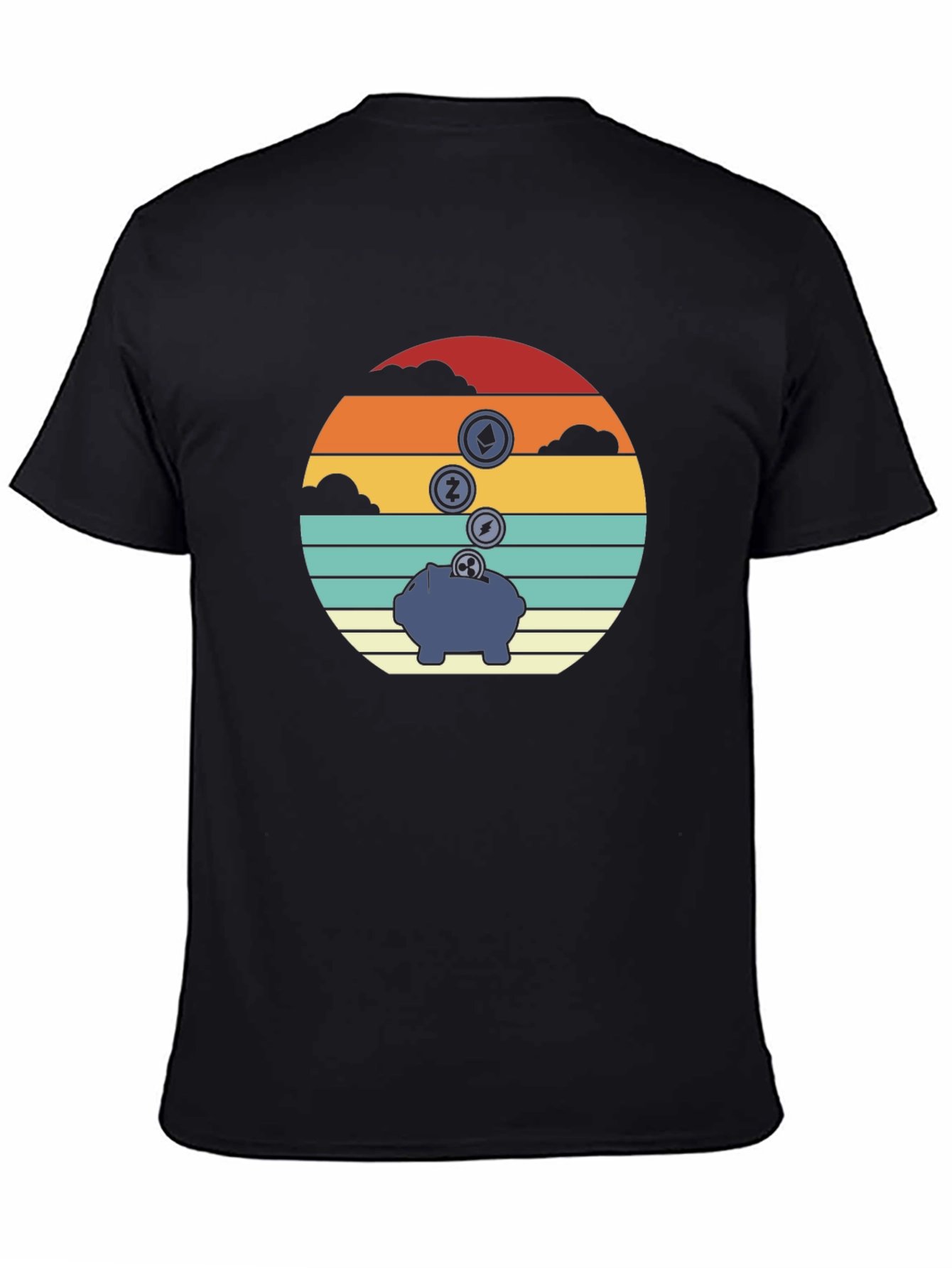 Crypto Piggy Bank Graphic Tee - Black